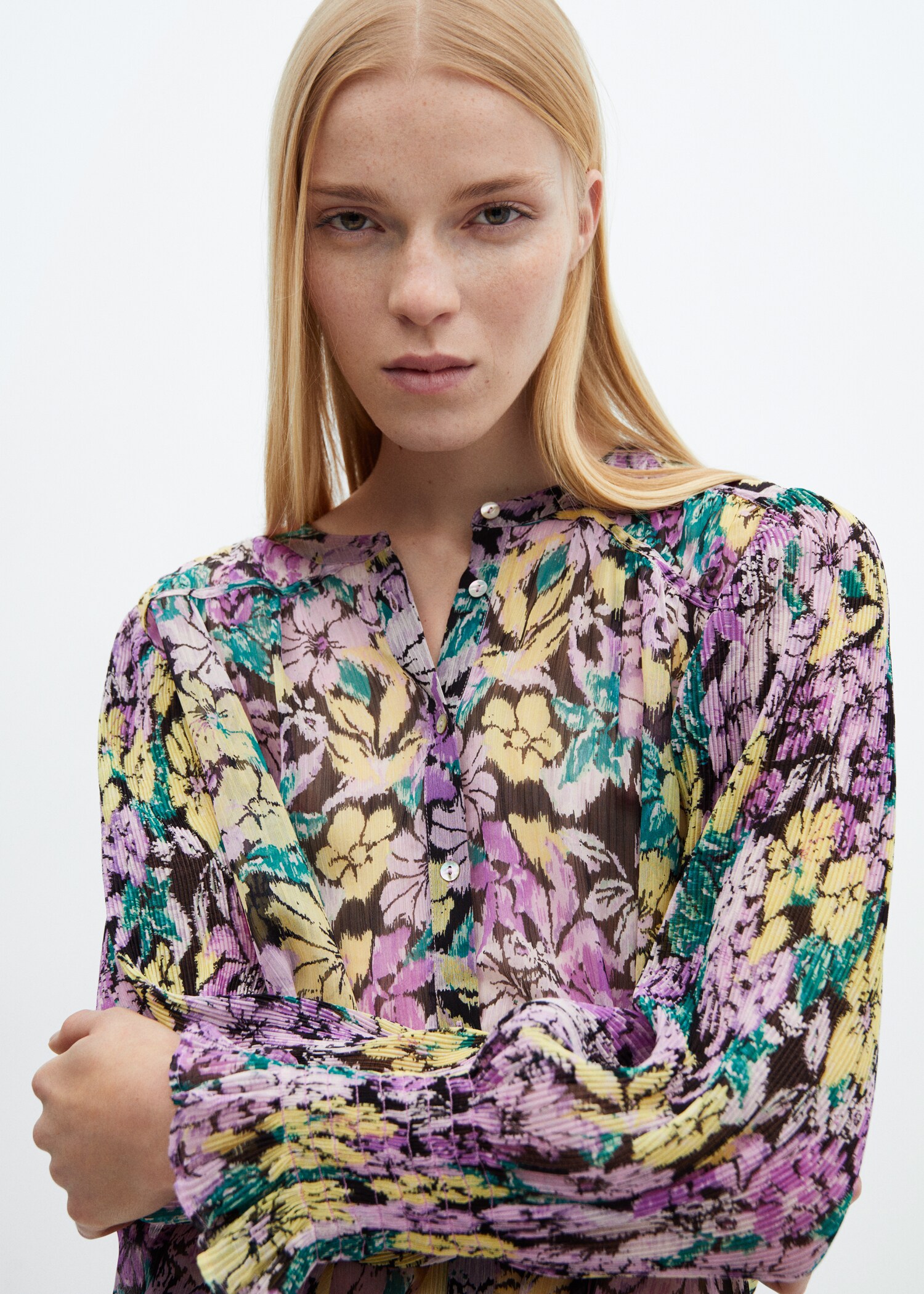 Florale Bluse mit Textur - Detail des Artikels 1