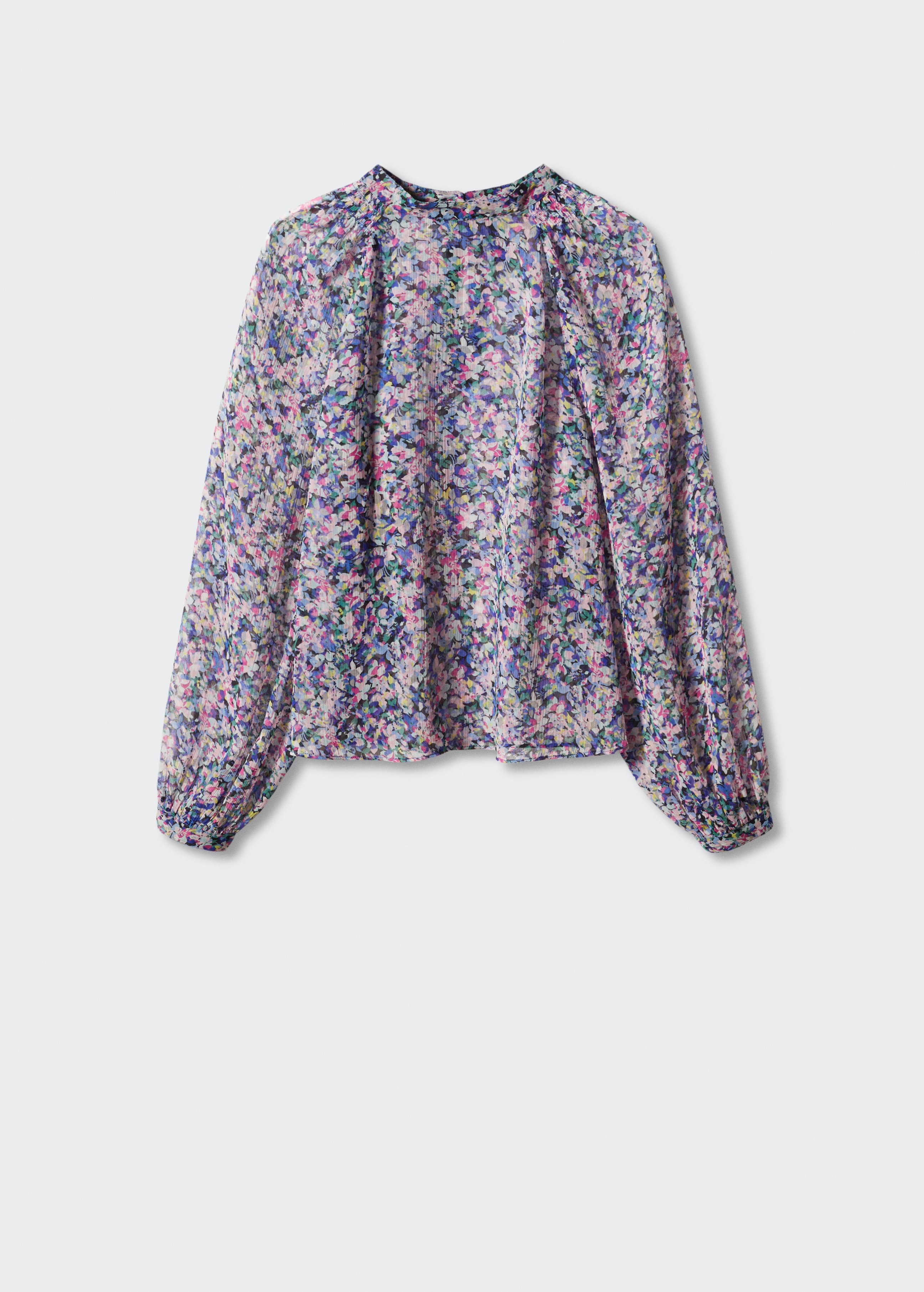 Printed puff sleeve blouse