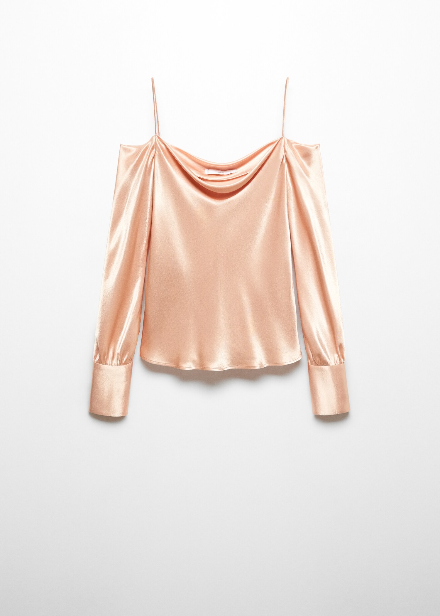 Blouse satin col bénitier - Article sans modèle
