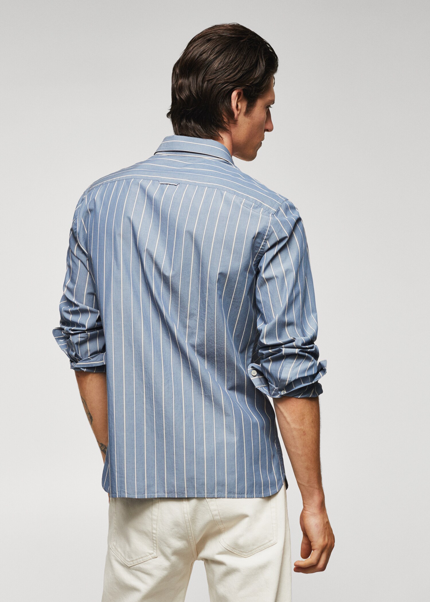 Camisa 100% algodón rayas - Reverso del artículo