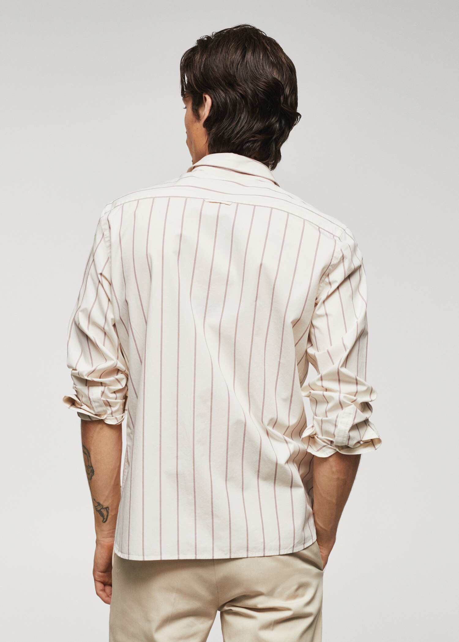 Camisa 100% algodón rayas - Reverso del artículo