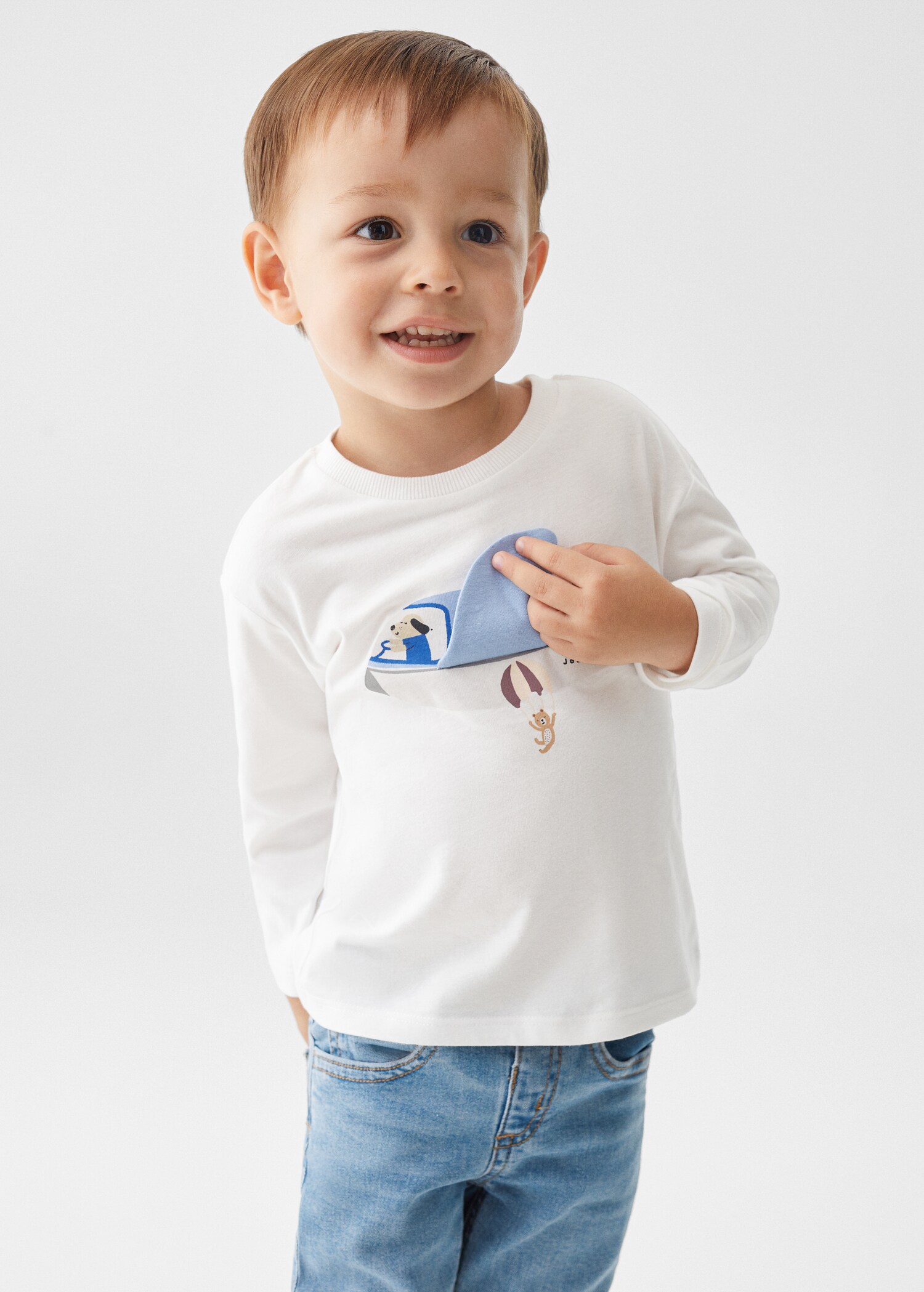 Camiseta algodón dibujo - Plano medio