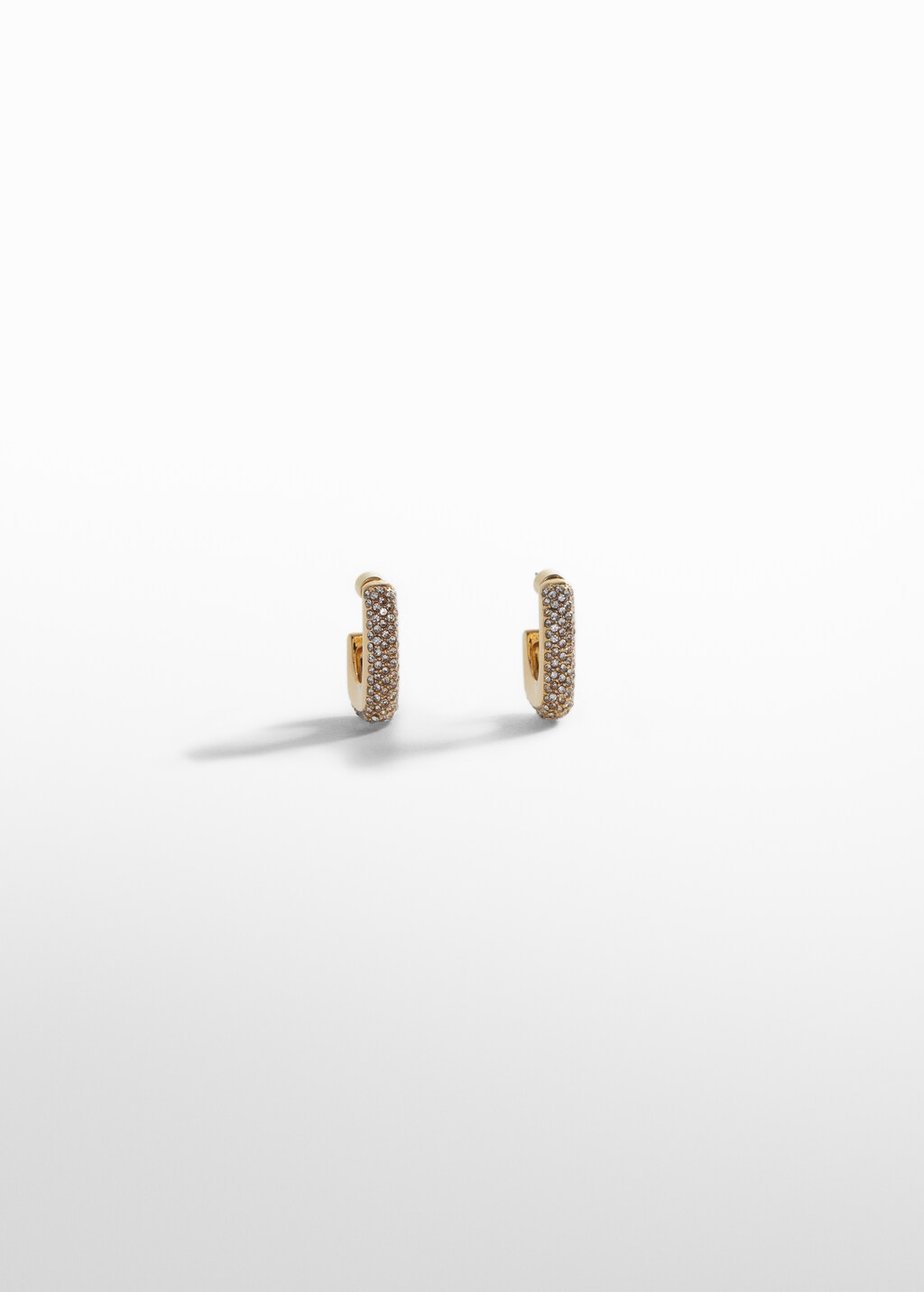 Mango metallic hoop earrings best sale