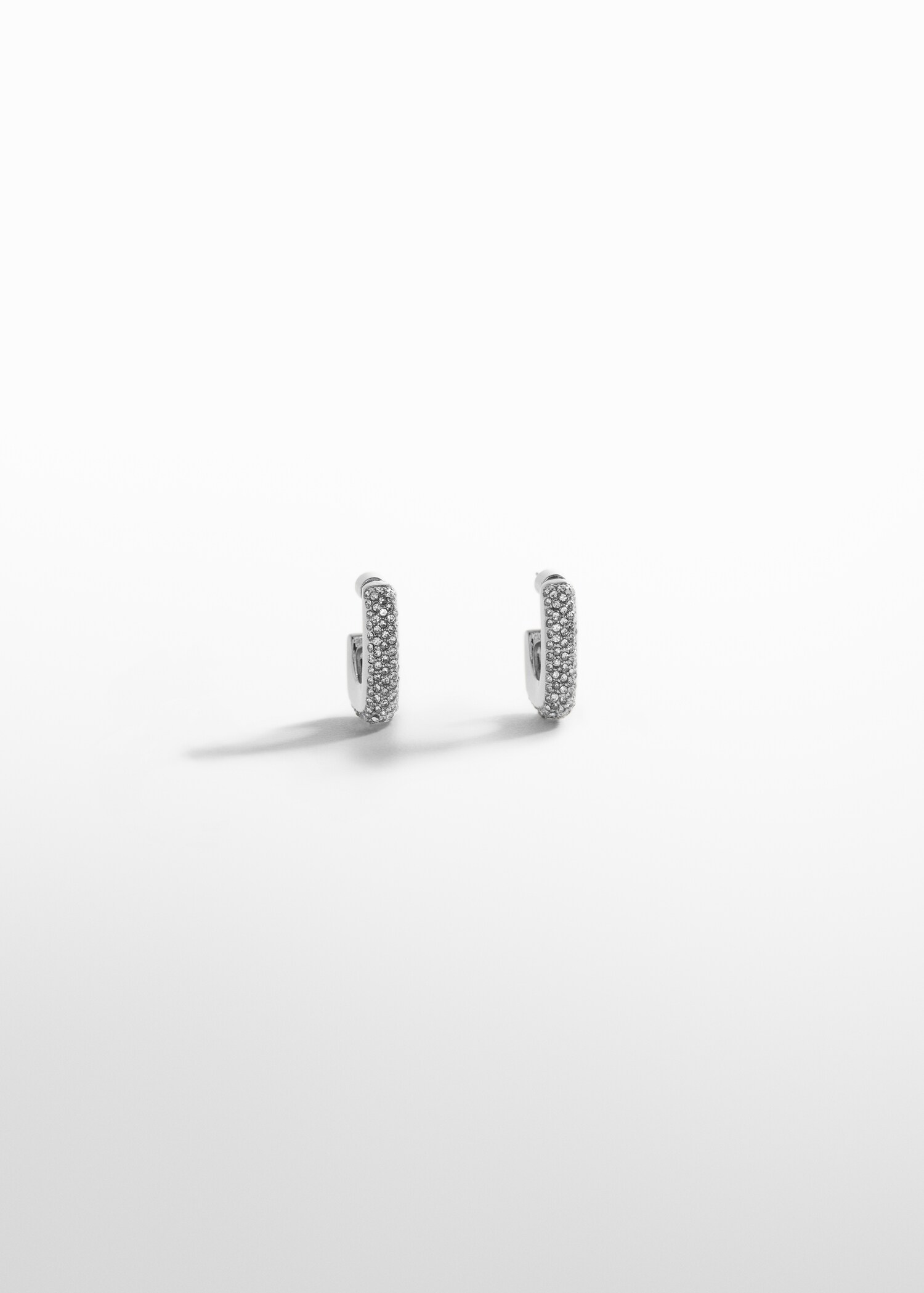 Rhinestone hoop earrings - Article without model