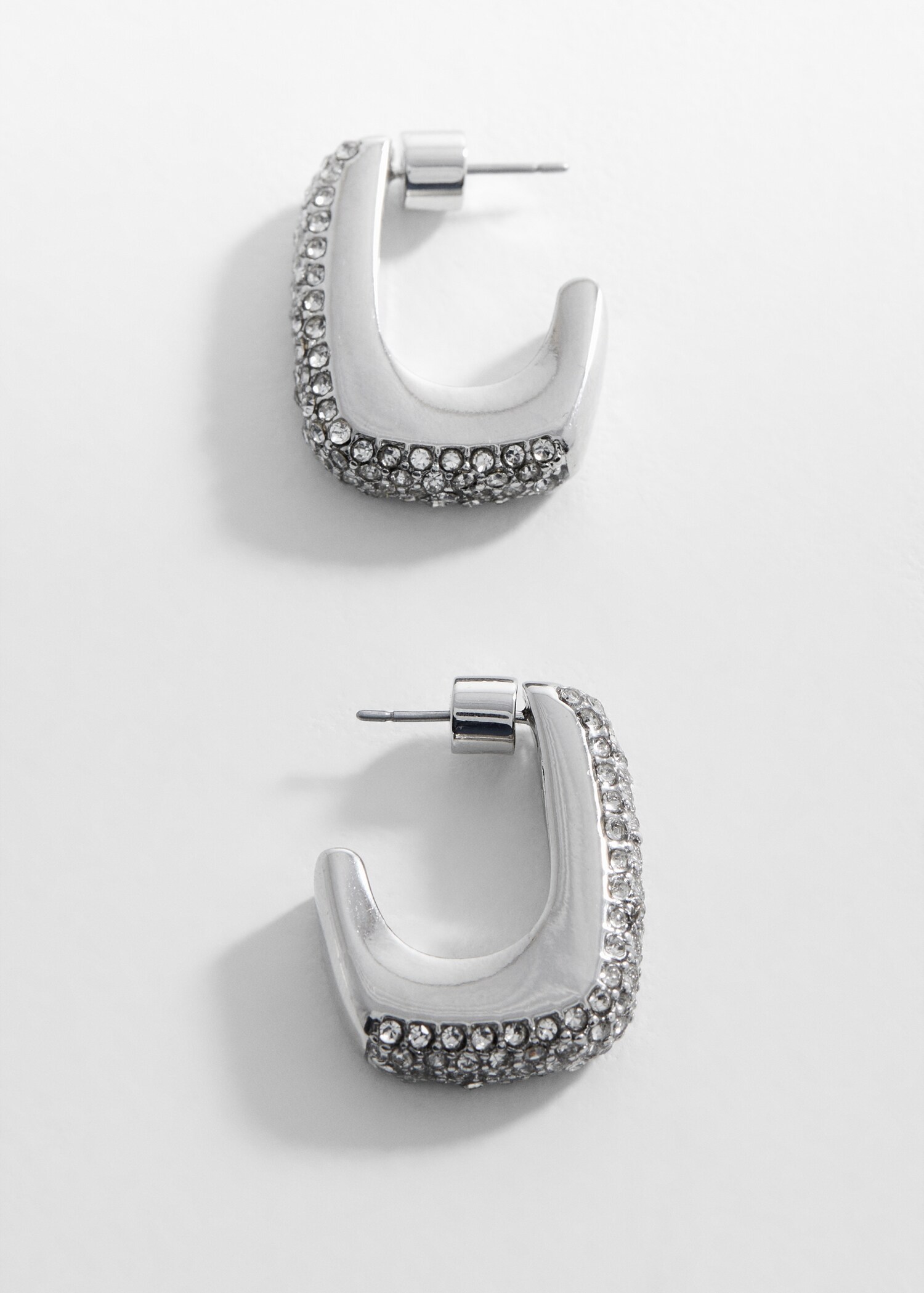 Rhinestone hoop earrings - Details of the article 1