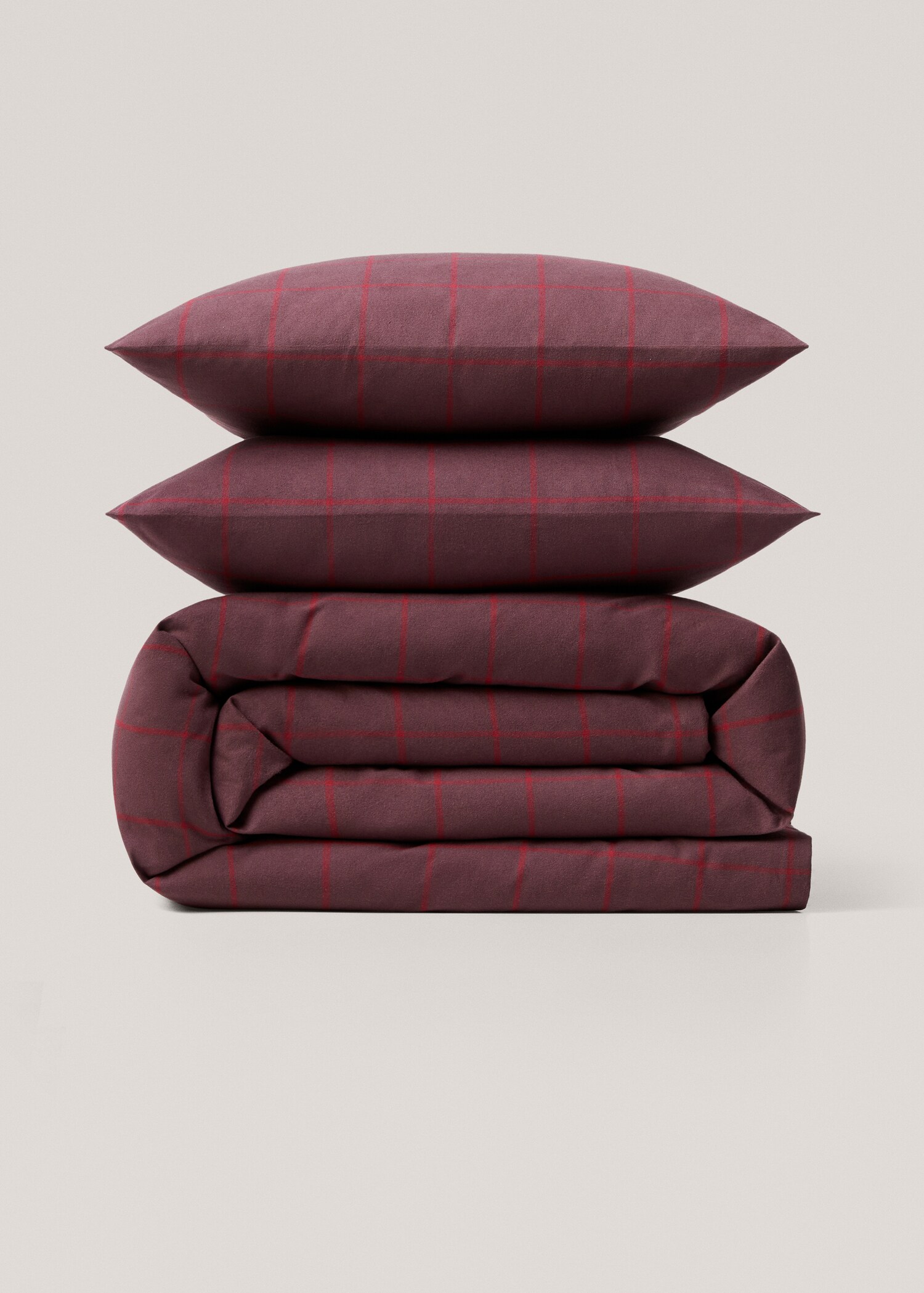 Karirana flanelna navlaka za pokrivač za krevet 180 x 200 cm - Artikl bez modela