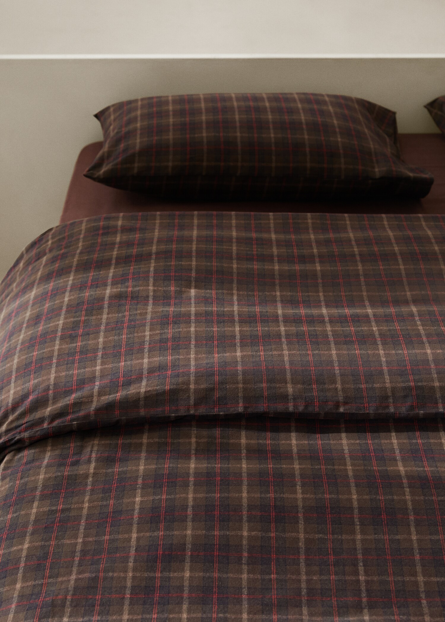 Housse de couette flanelle carreaux multicolores Lit 90 cm  - Détail de l'article 8