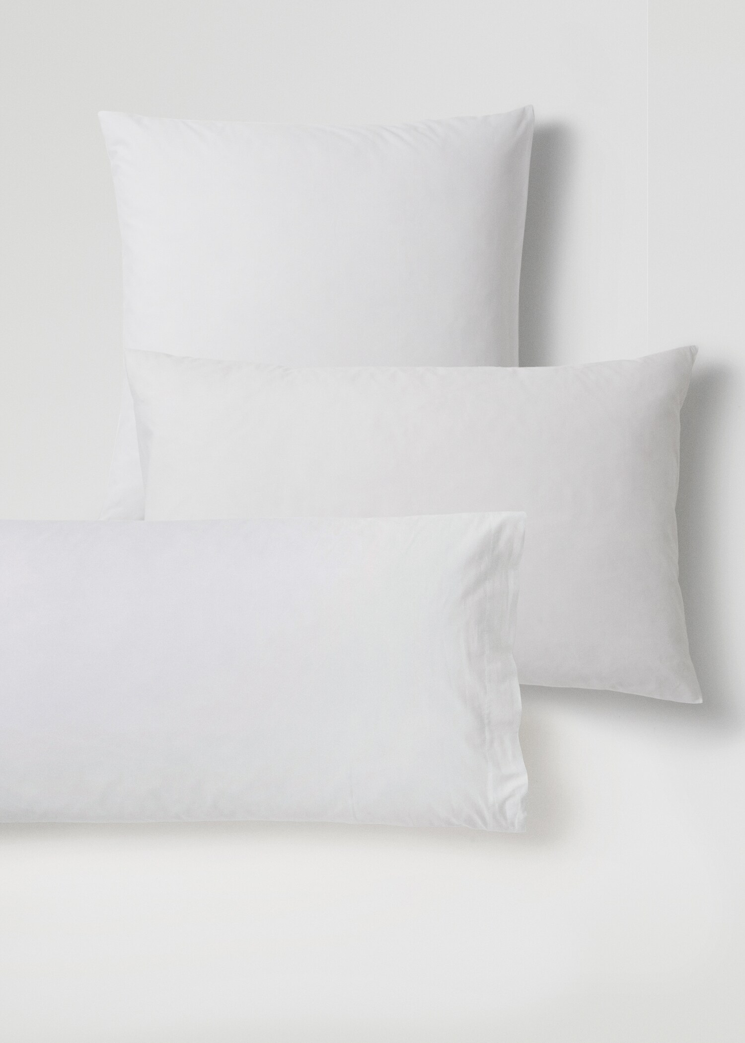 Percale cotton pillowcase 500 threads 50x75cm (Pack of 2) - Medium plane