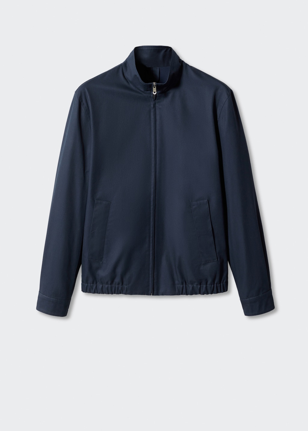 Black cotton bomber jacket mens discount