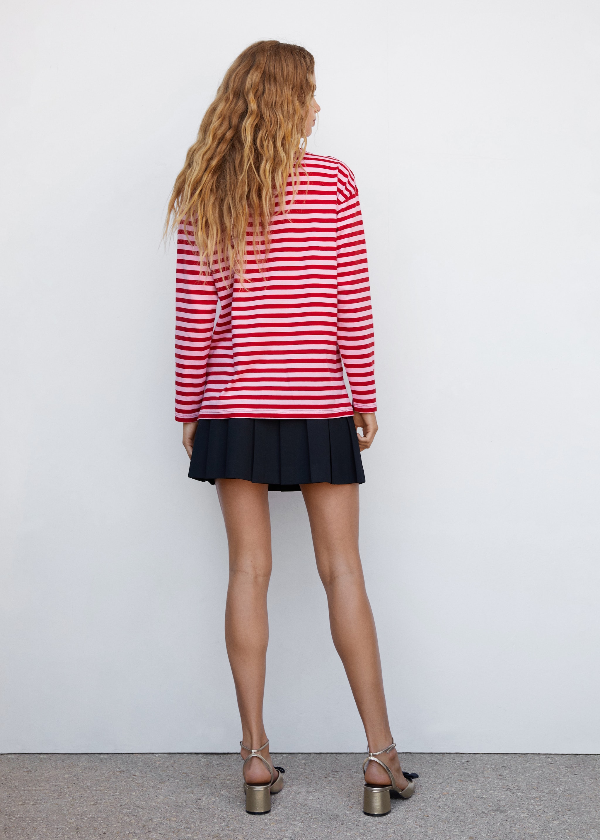 Striped oversized t-shirt - Reverse of the article