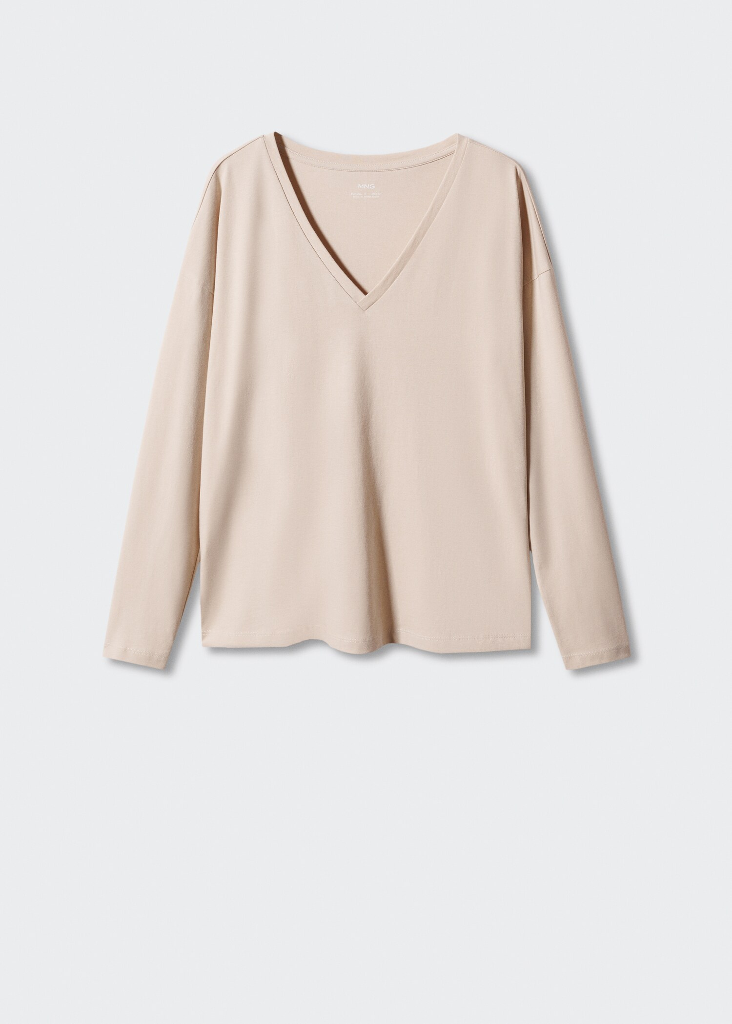 V-neck cotton T-shirt - Article without model