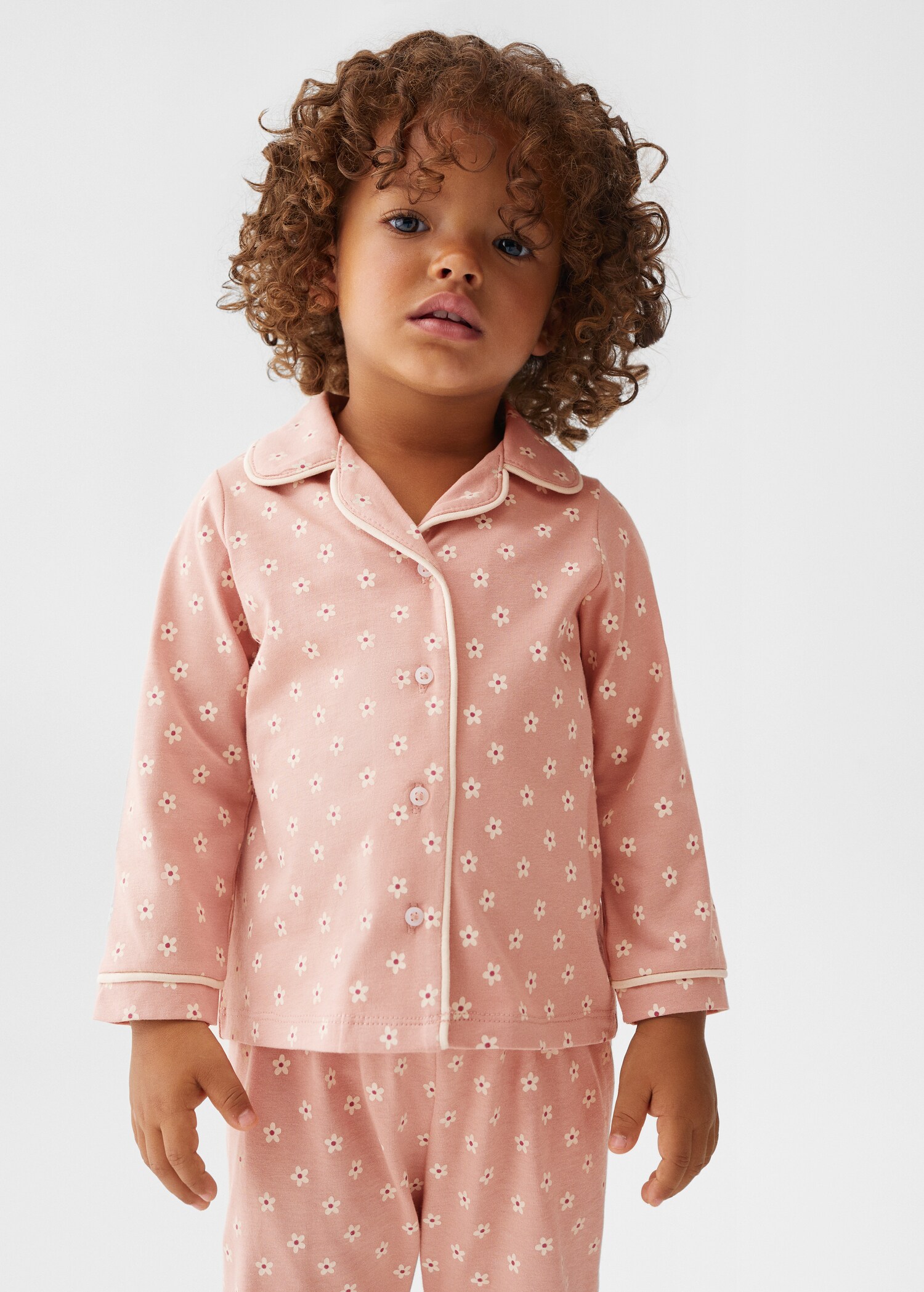 Pijama flores algodón - Plano medio