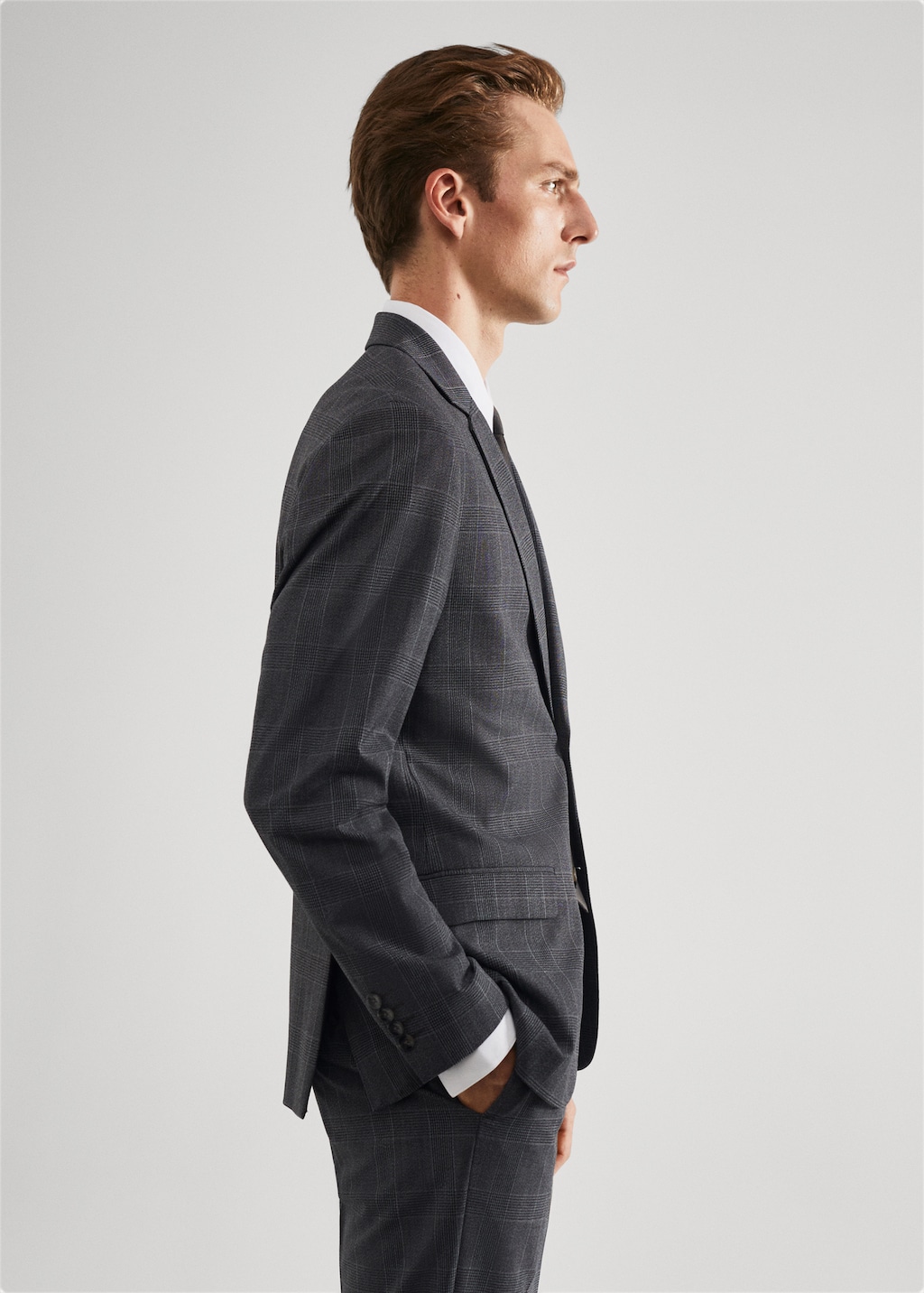 Super slim fit check suit jacket Men MANGO Georgia