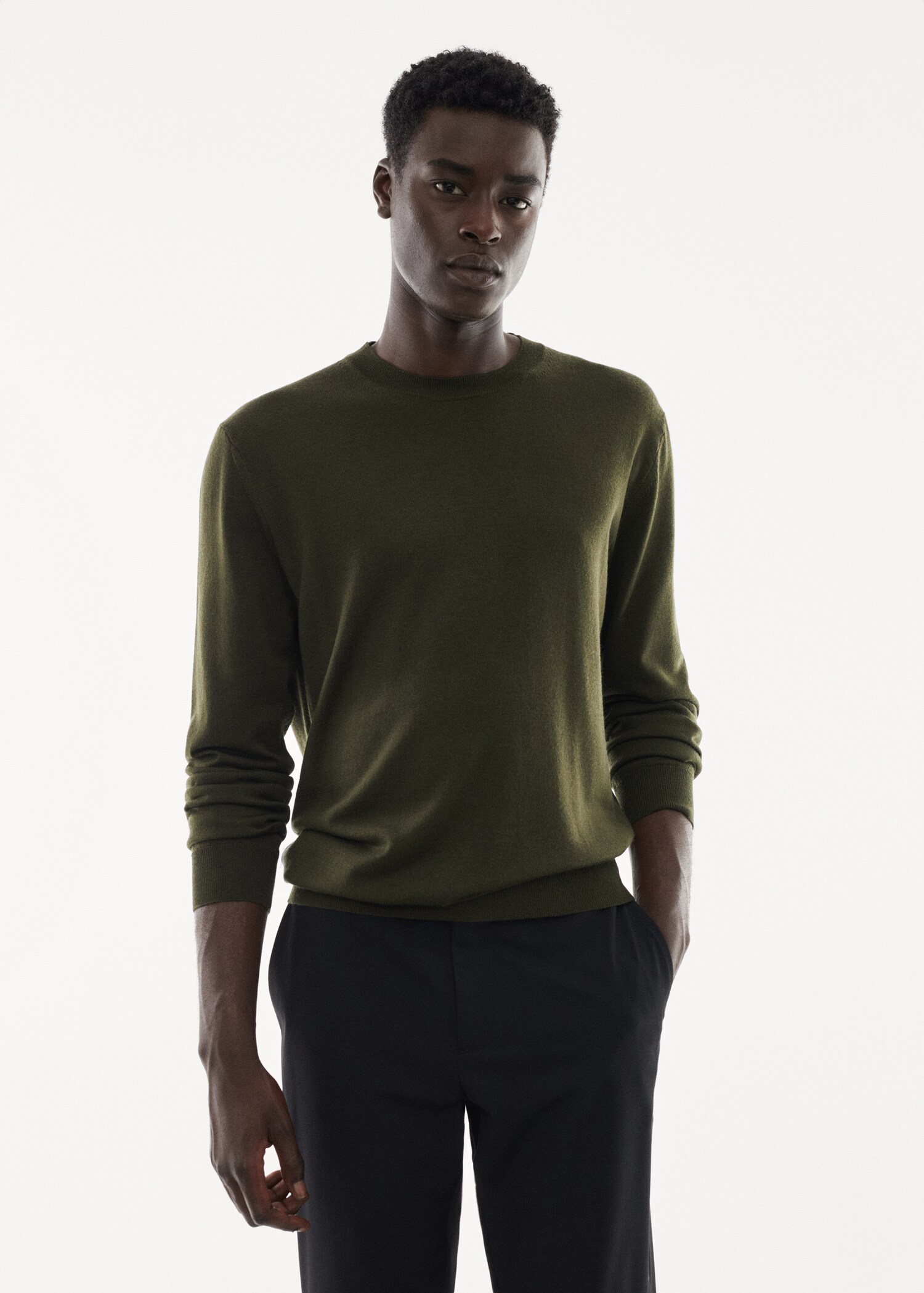 Merino wool washable sweater - Medium plane