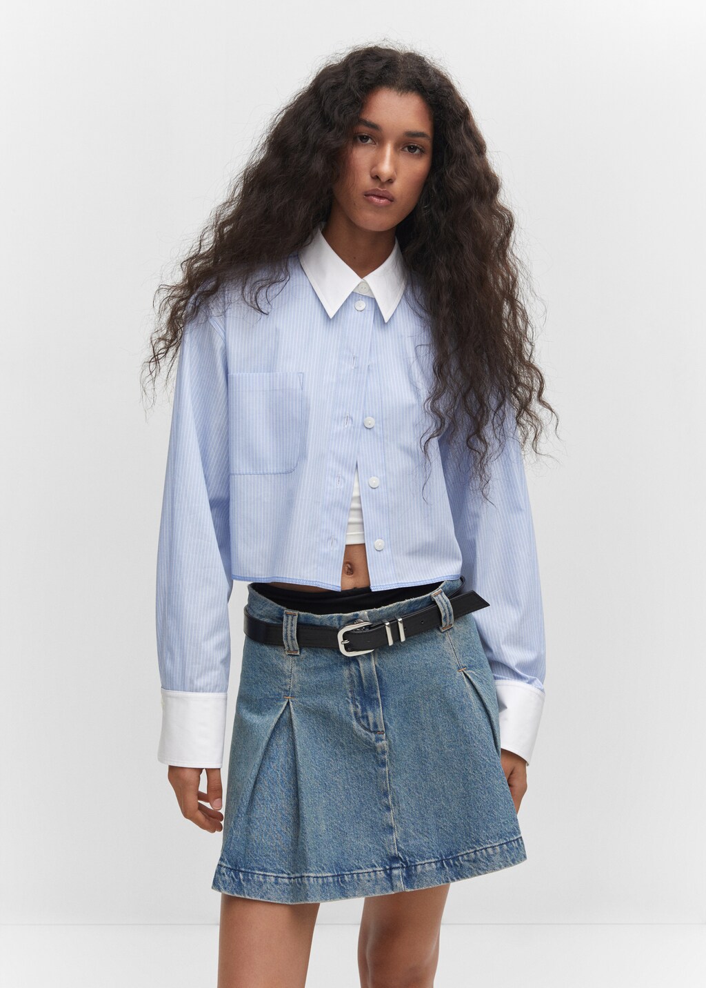 Chemise bleu ciel femme mango new arrivals