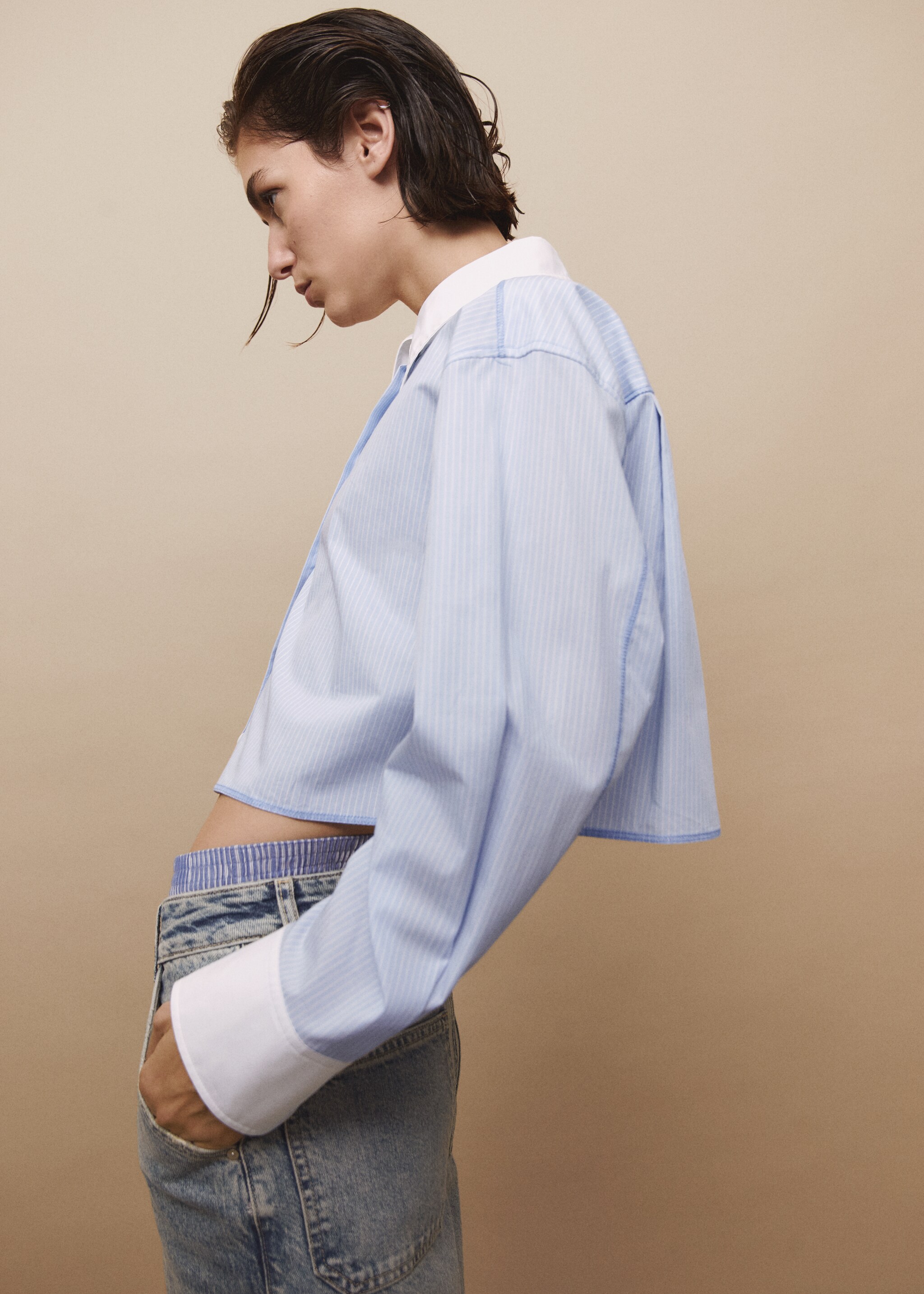 Camisa crop rayas - Details of the article 7