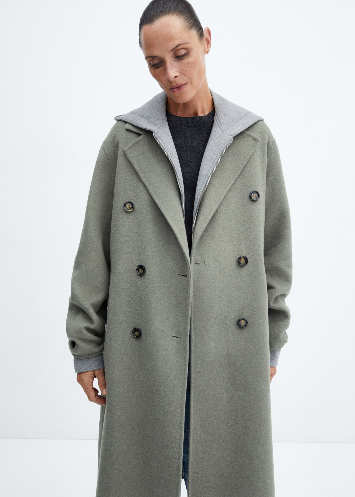 Handmade oversized wool coat - Medium plane