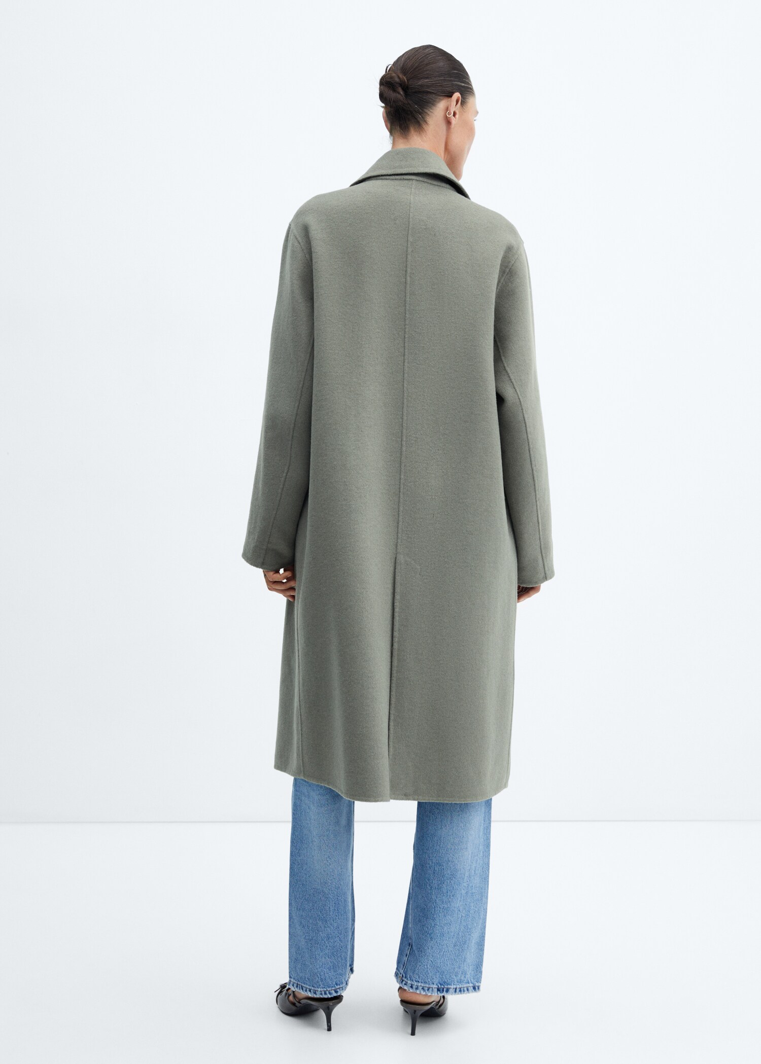 Handmade oversized wool coat - Reverse of the article