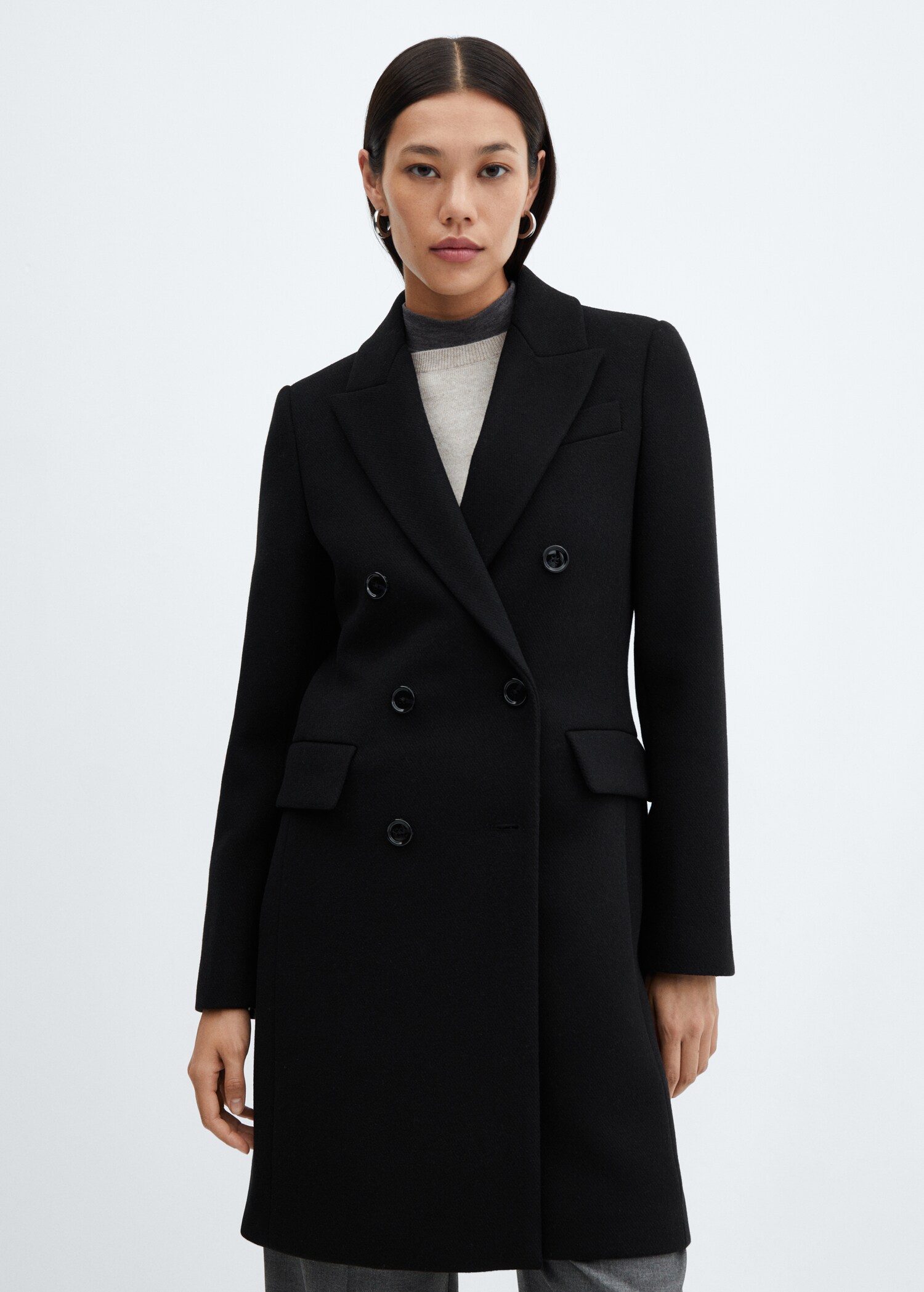 Wool double-breasted coat - Prikaz srednjeg dijela