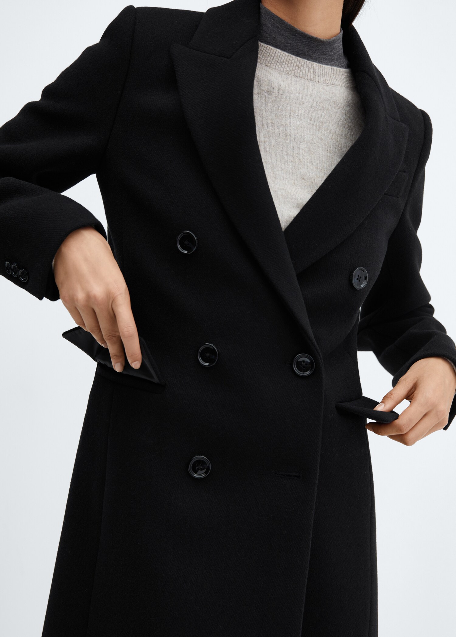 Wool double-breasted coat - Detalji artikla 6