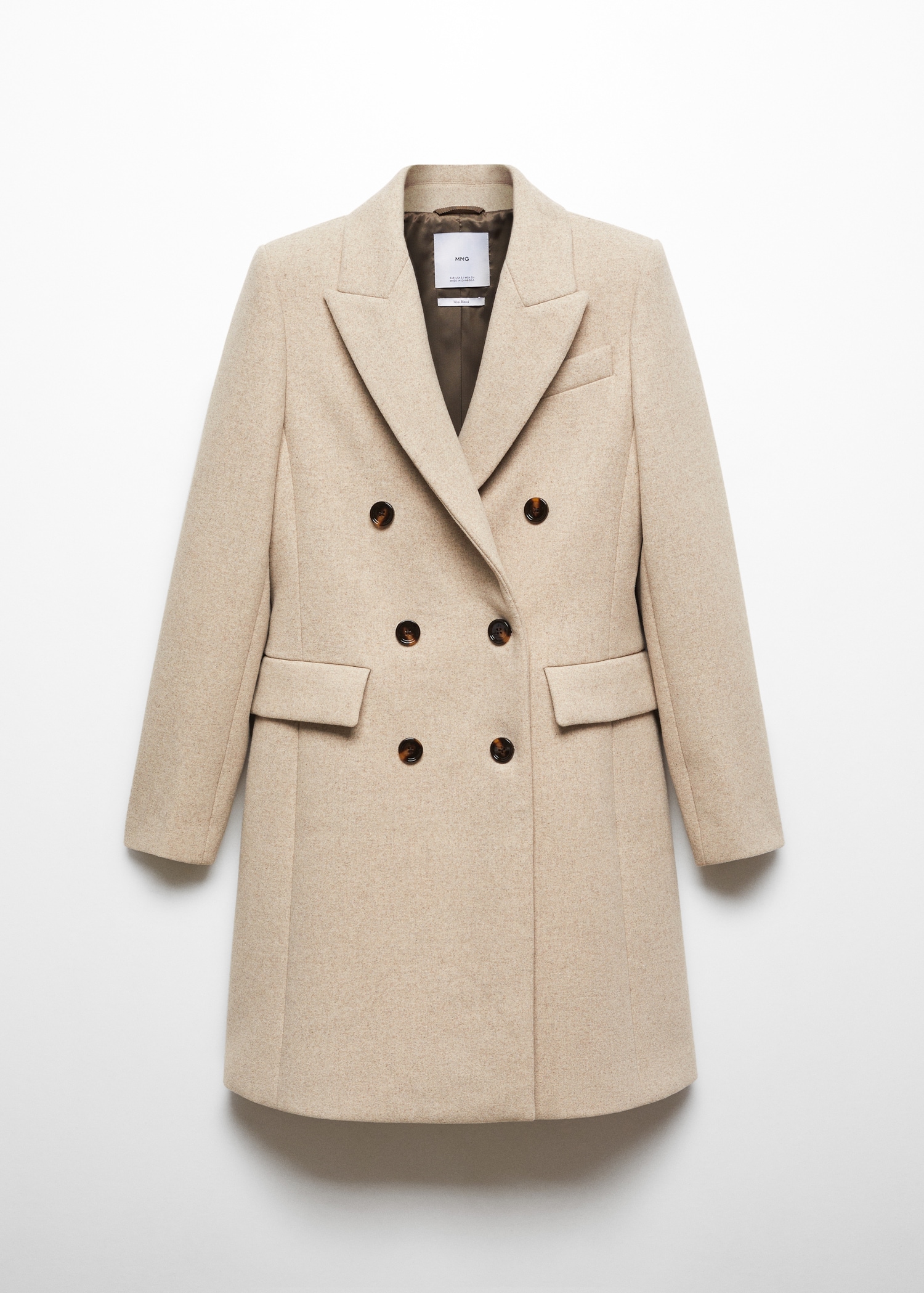 Wool Blend Mango Mantel Camel Mango Mantel Beige Lang