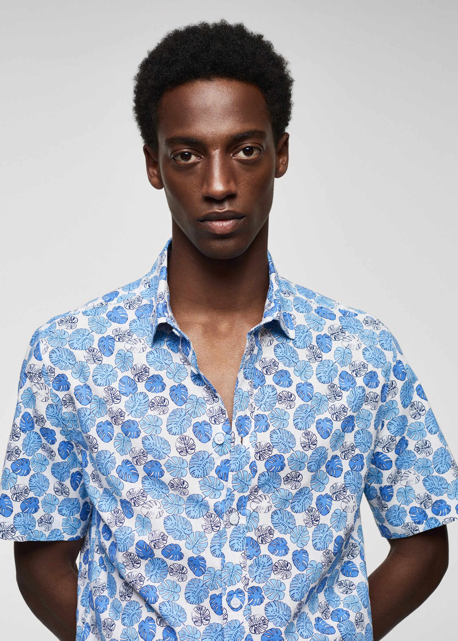 Chemise coton lin imprimée - Détail de l'article 1