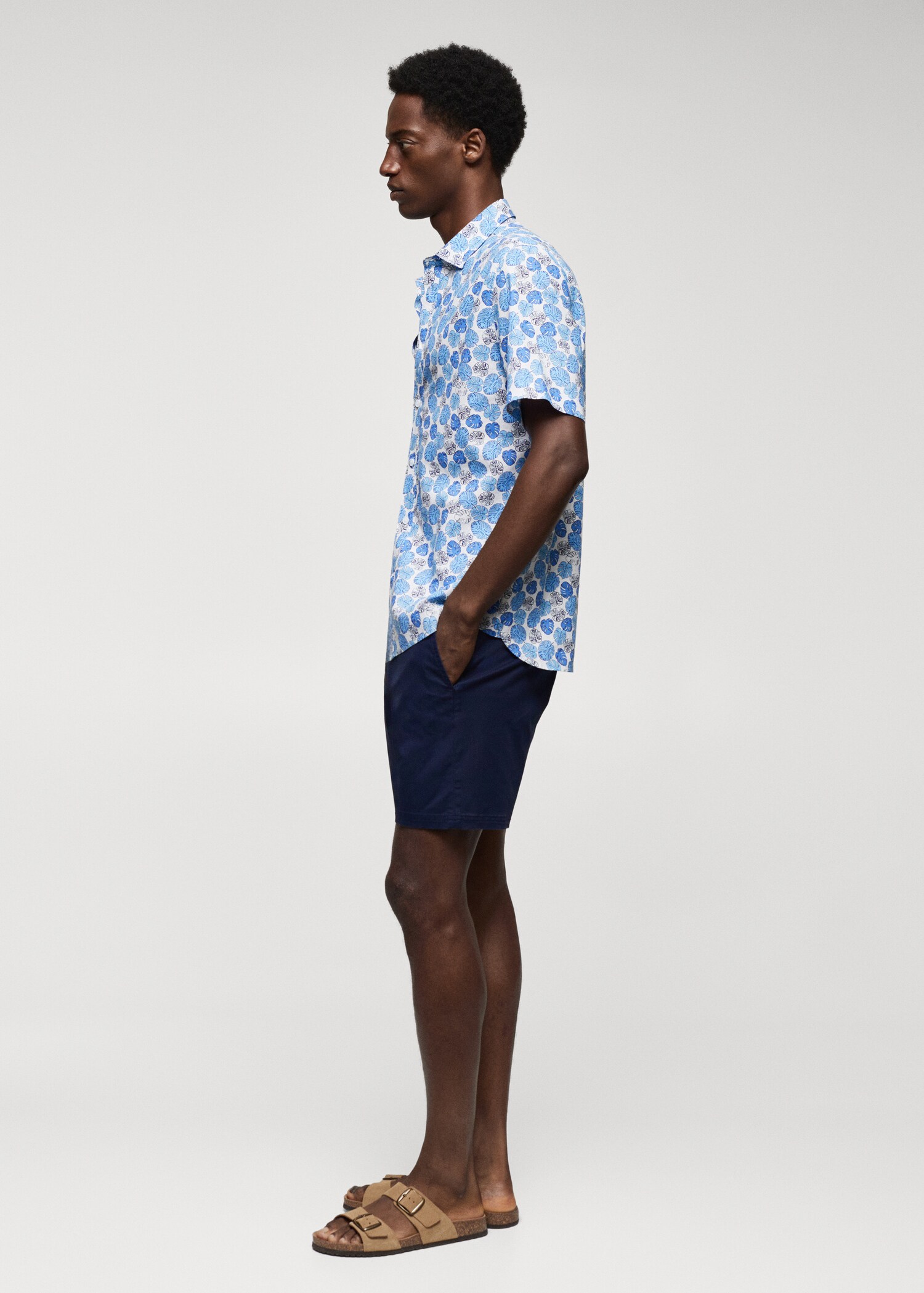 100% cotton short-sleeved printed shirt - Details of the article 2