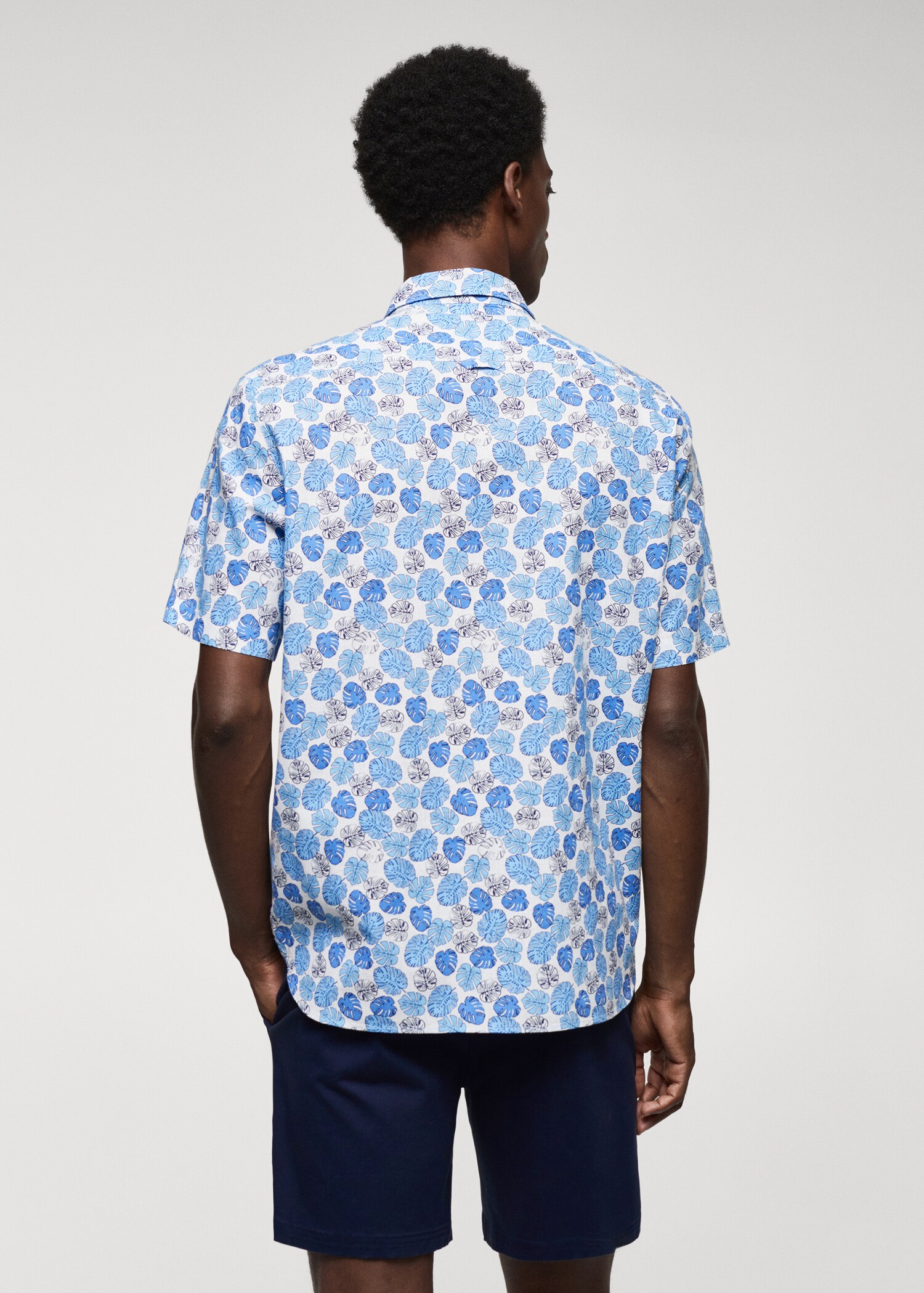Chemise coton lin imprimée - Verso de l’article