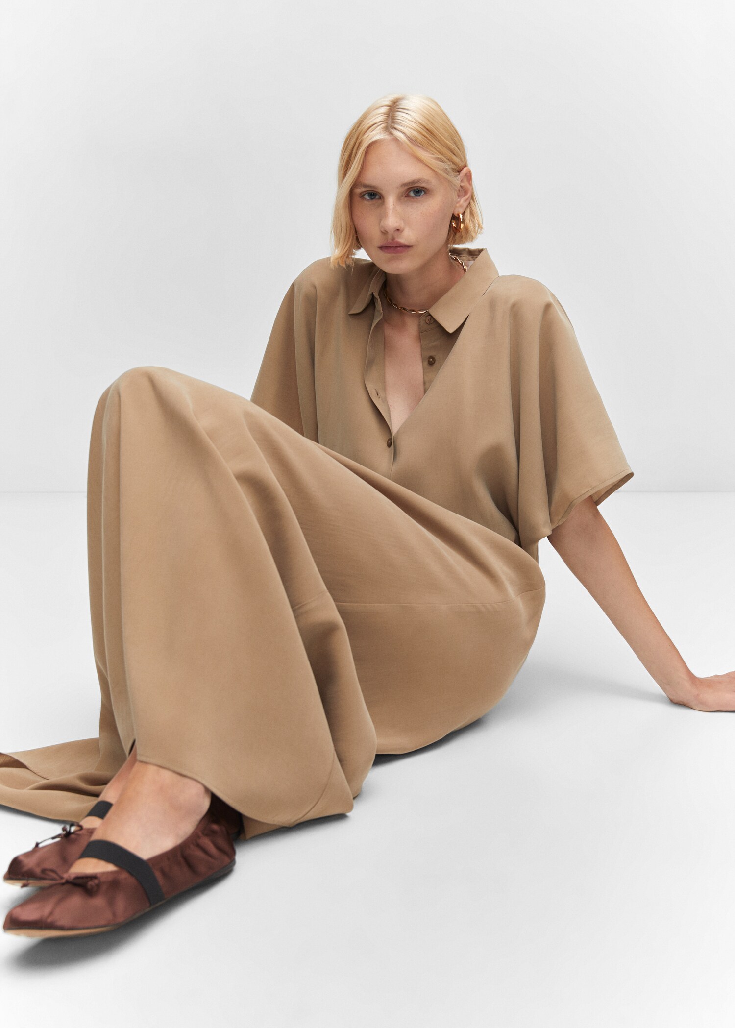 Oversize modal shirt - Woman | MANGO USA Oversize modal shirt - Woman | MANGO USA