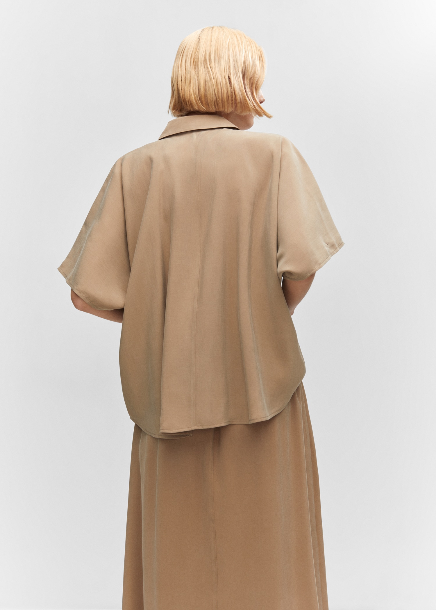 Oversize modal shirt - Woman | MANGO USA Oversize modal shirt - Woman | MANGO USA