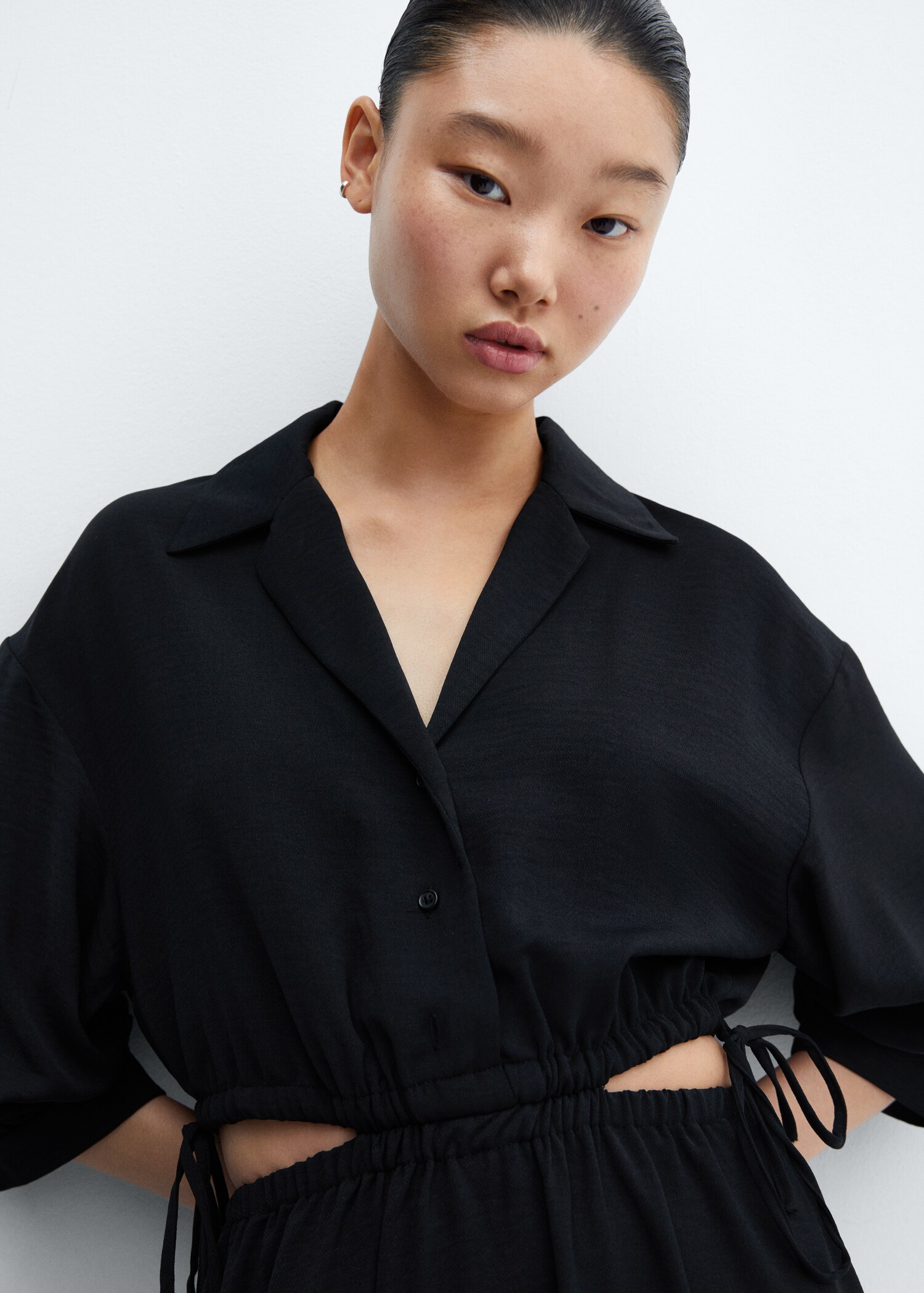 Shirt dress with slits - Details of the article 1
