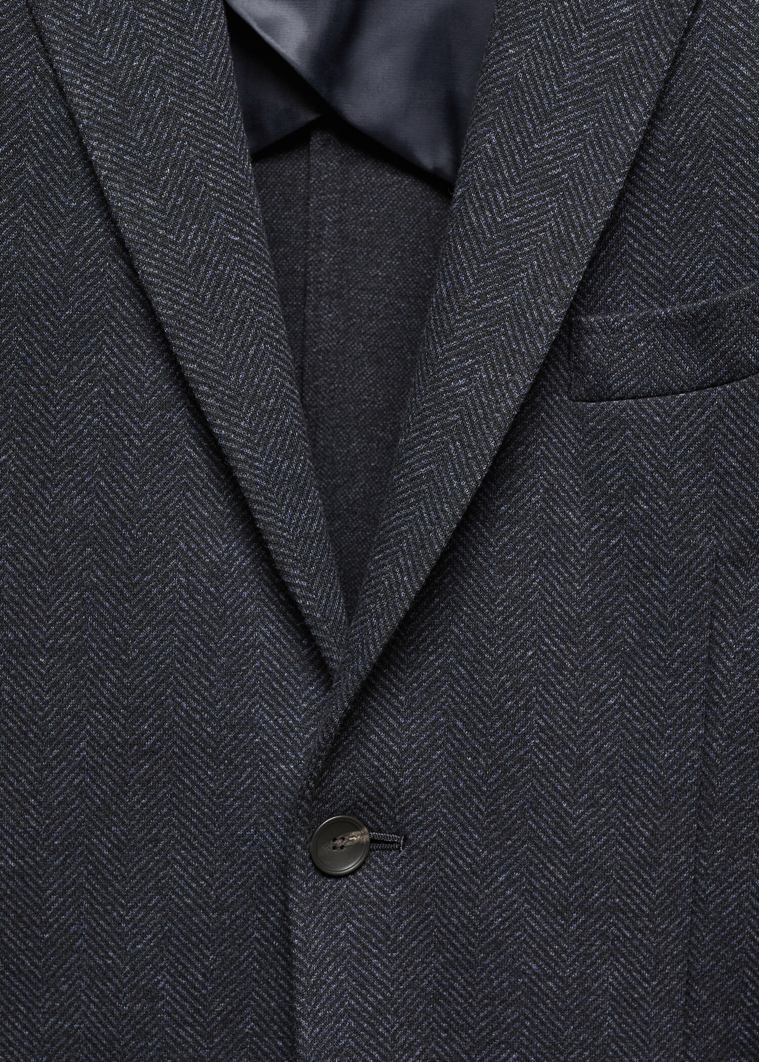 Herringbone slim-fit blazer - Details of the article 8