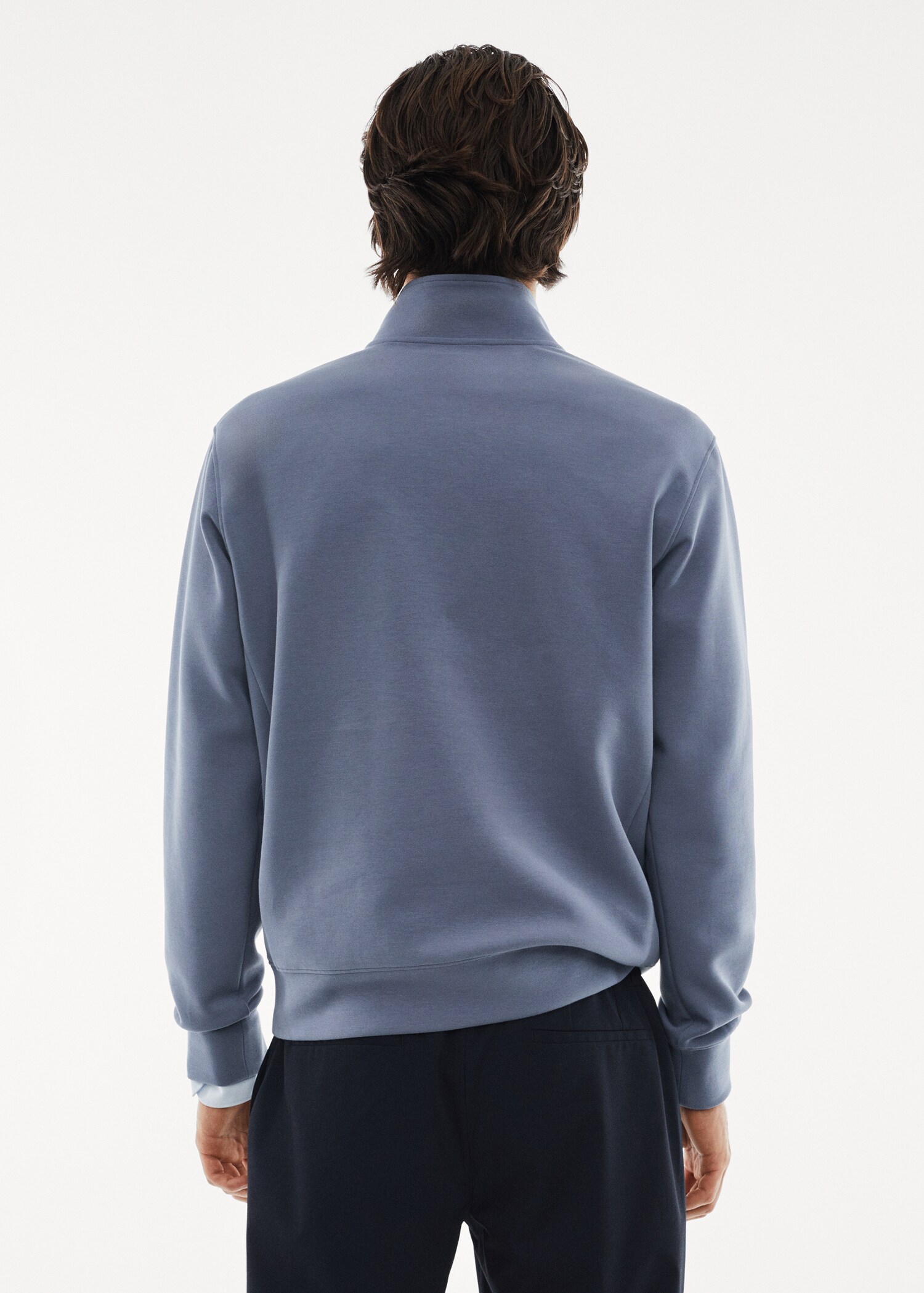 Sweat-shirt respirant col zippé - Verso de l’article