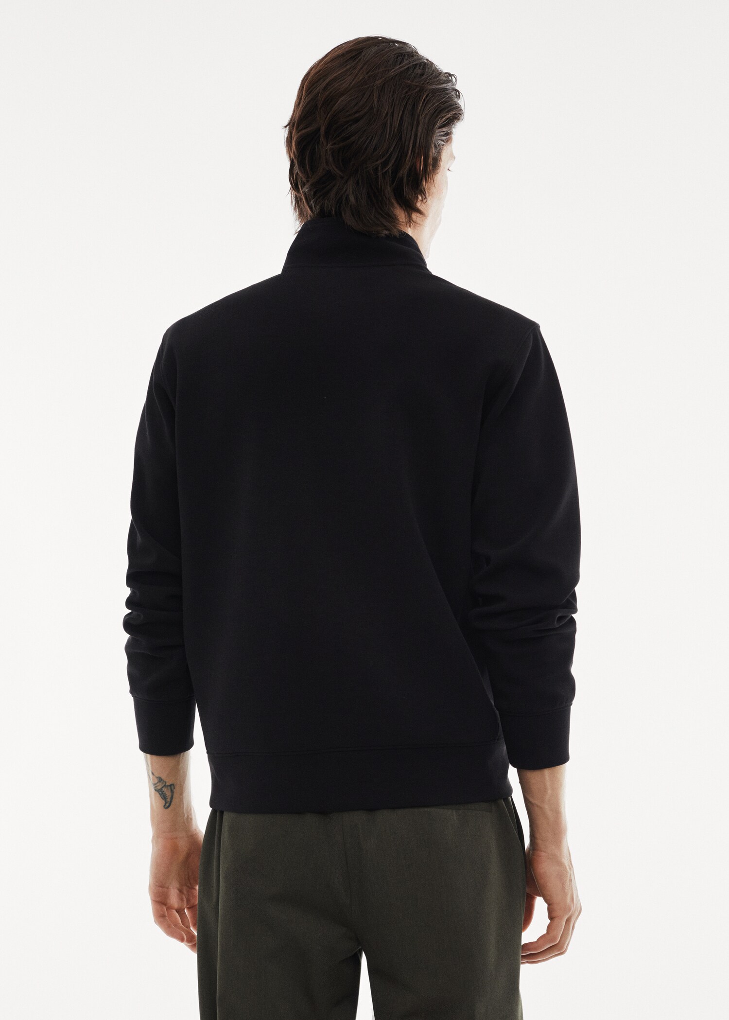 Sweat-shirt respirant col zippé - Verso de l’article