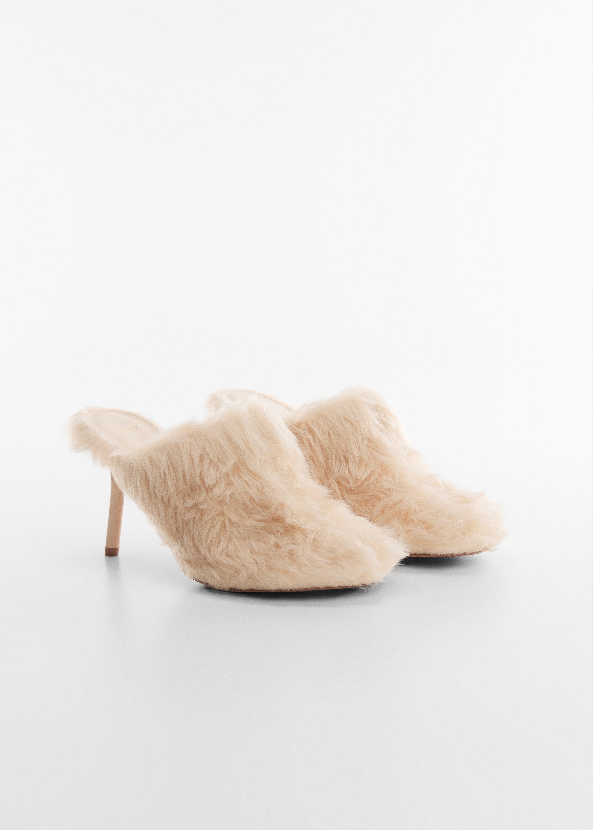 Fur heel shoes - Medium plane