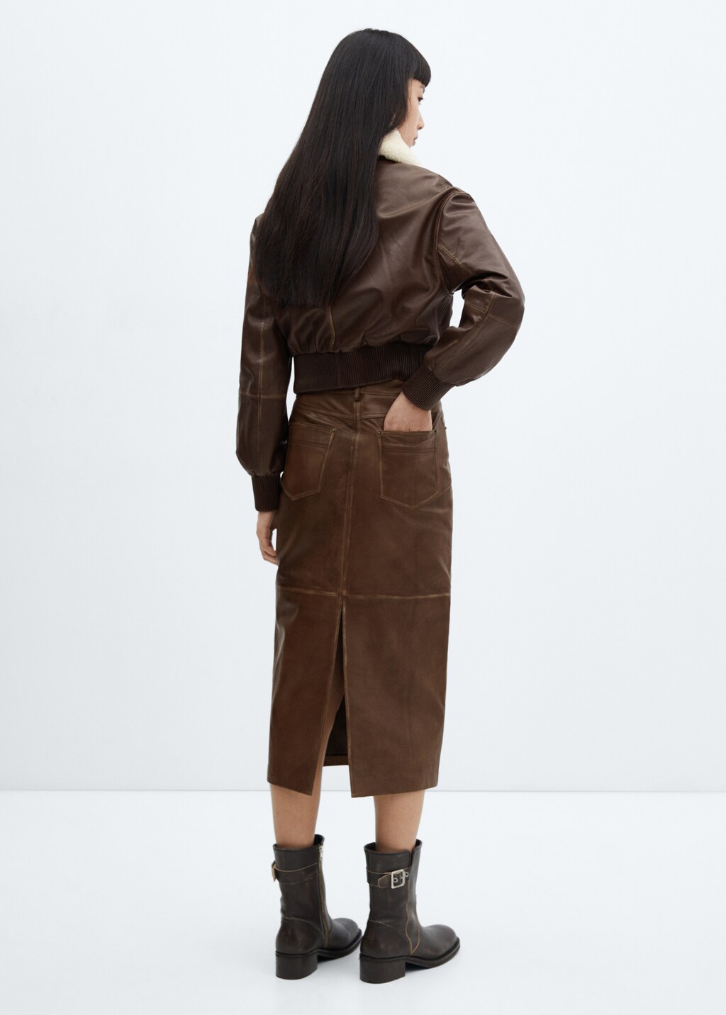 Jupe cuir mango hotsell