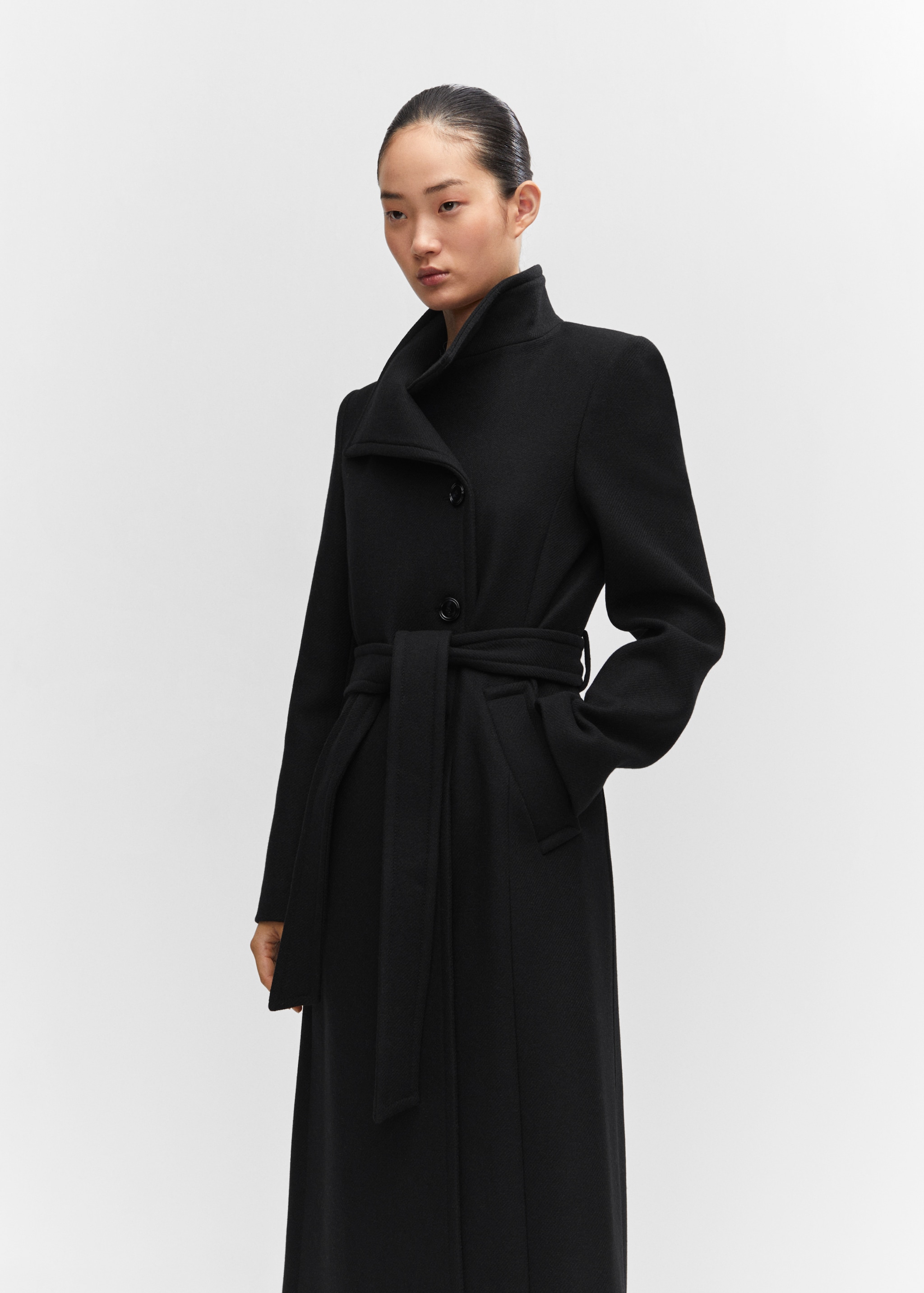 Belted Manteco wool coat
