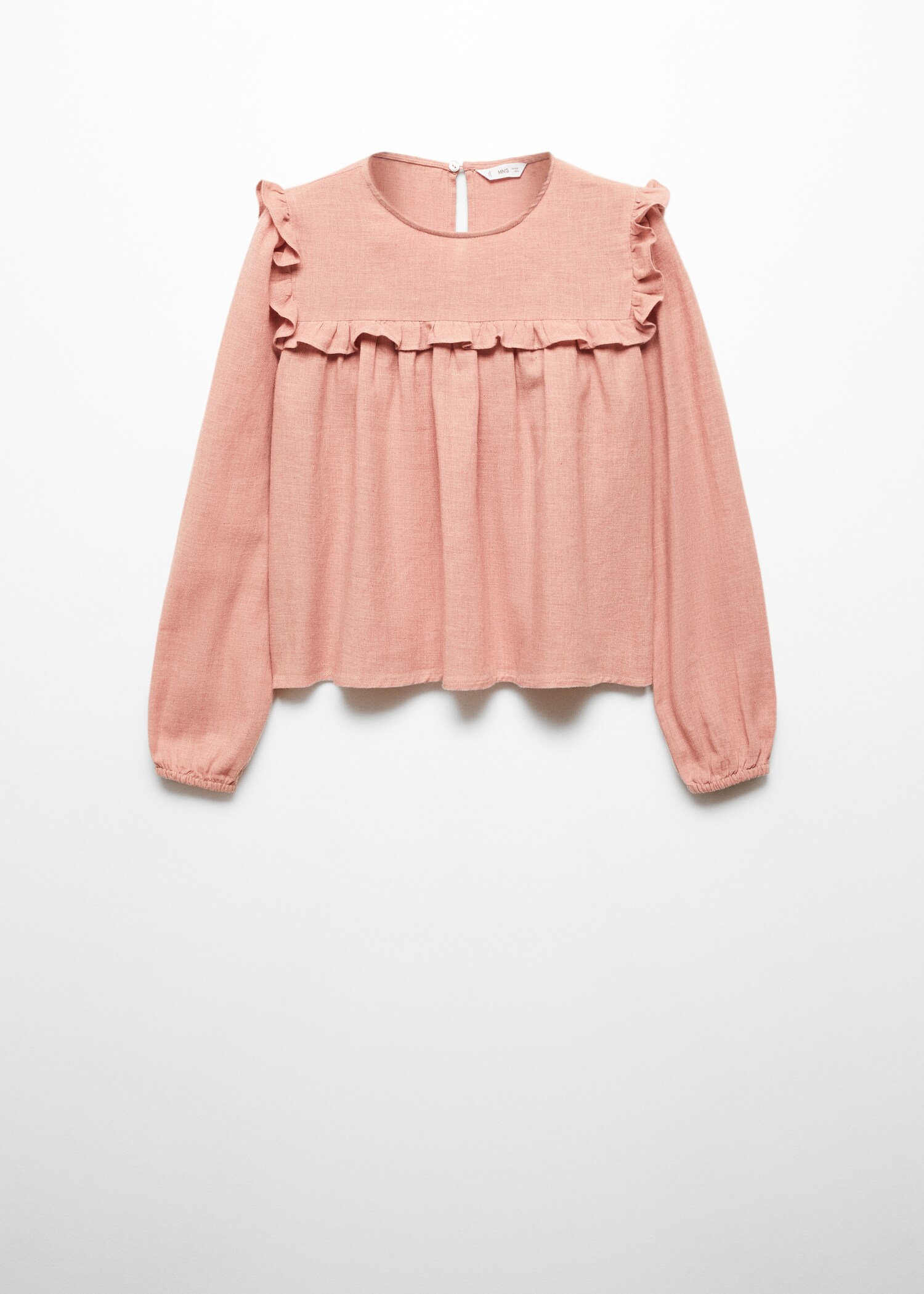 Cotton blouse with ruffle detail - Article without model