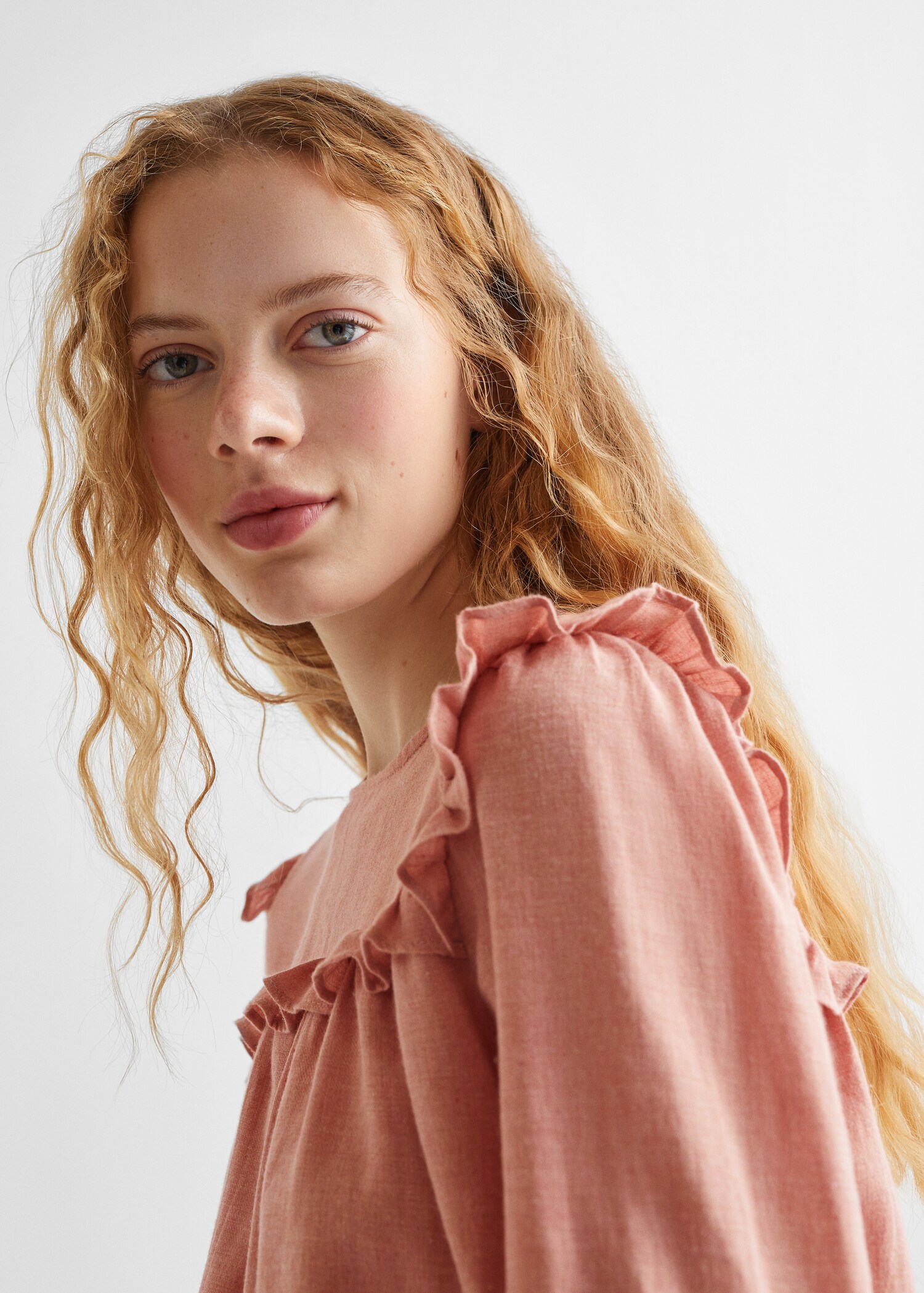 Cotton blouse with ruffle detail - Details of the article 1
