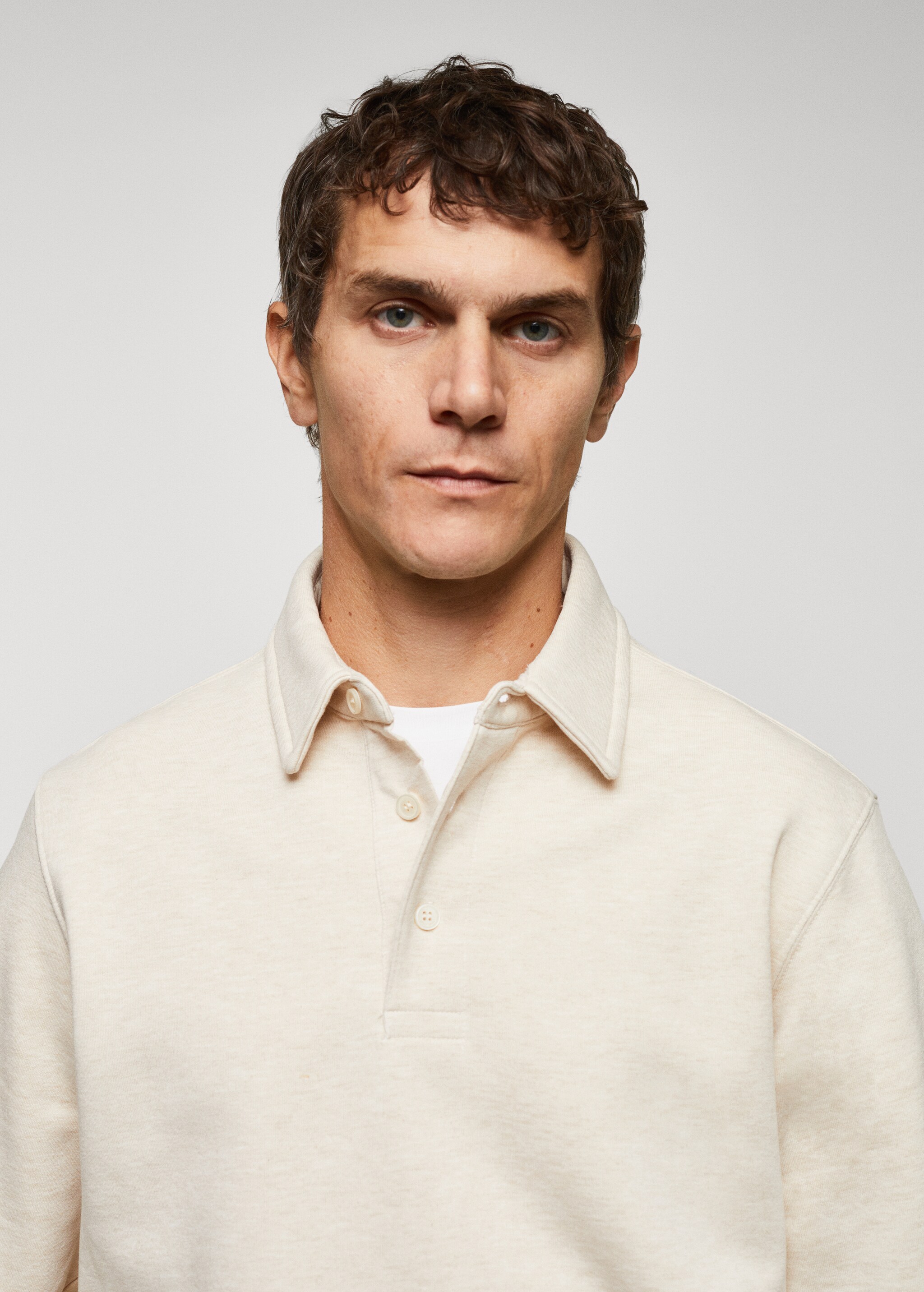 Cotton polo sweatshirt - Details of the article 1