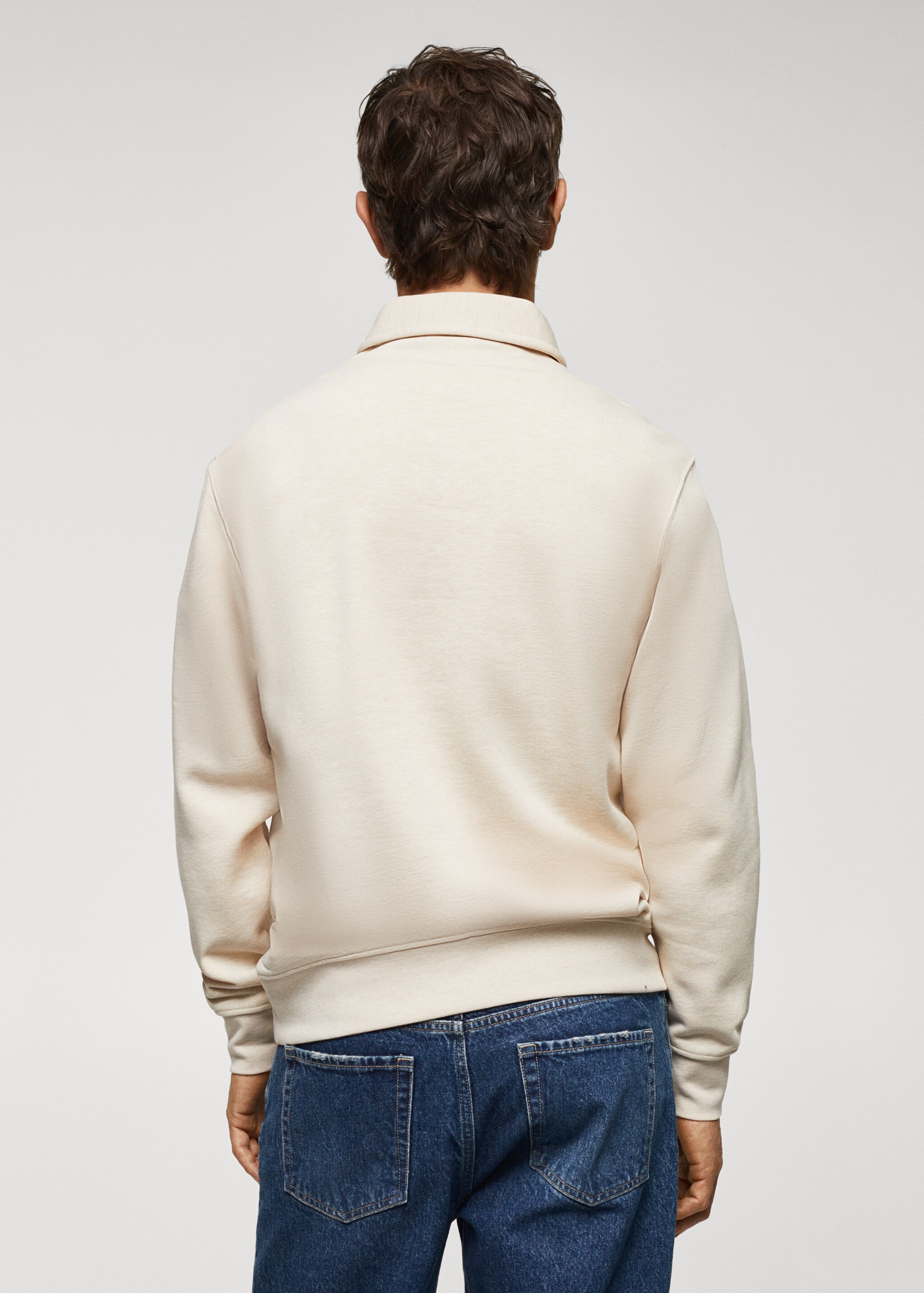 Cotton polo sweatshirt - Reverse of the article