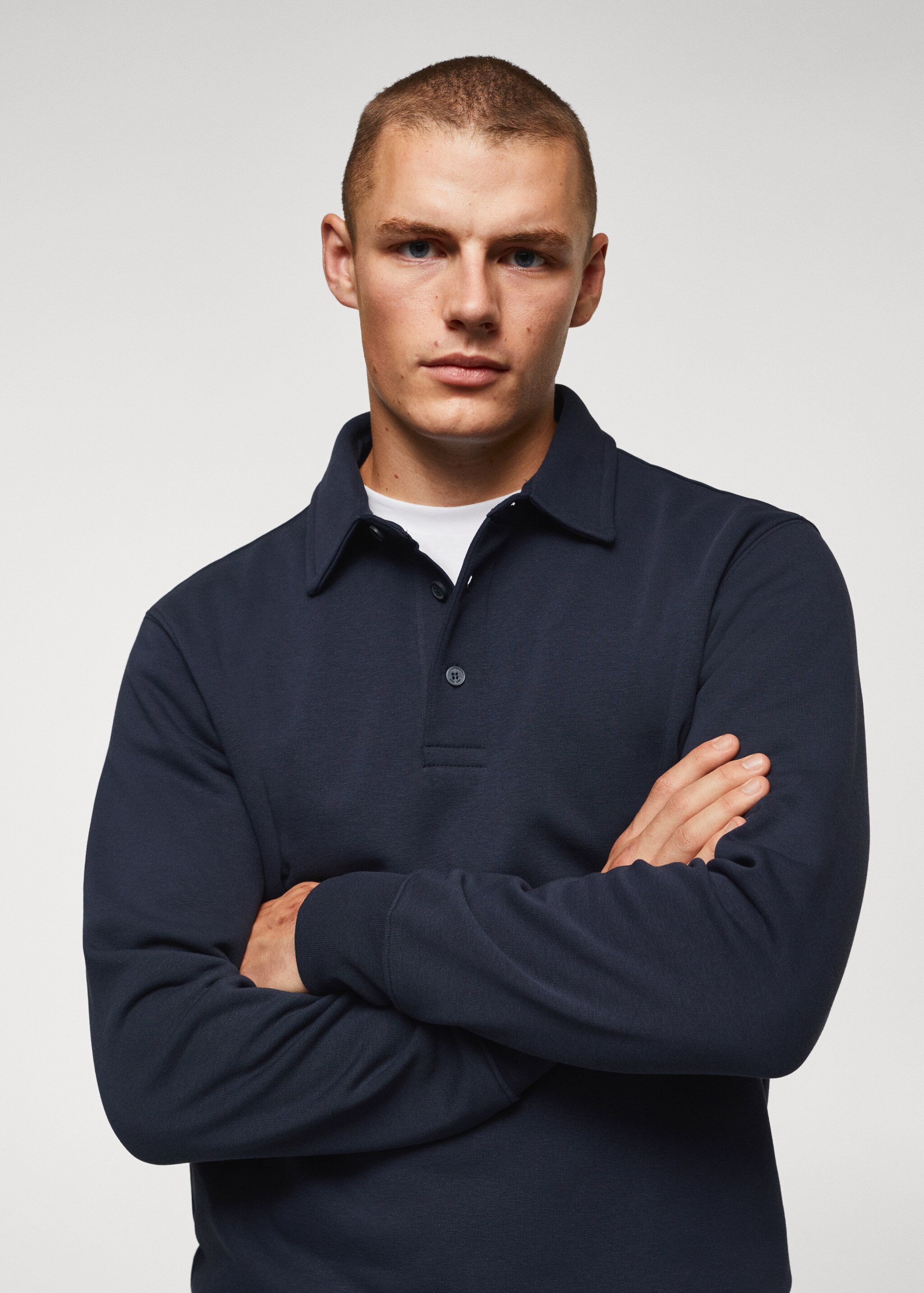 Cotton polo sweatshirt - Details of the article 2