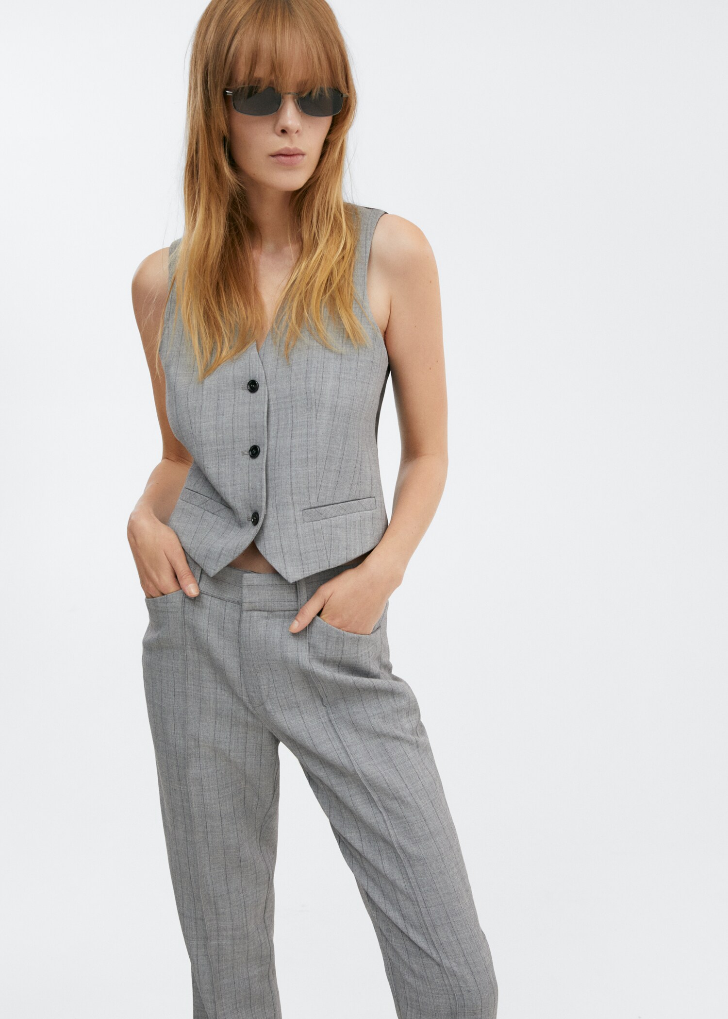 Pinstripe suit pants - Details of the article 1