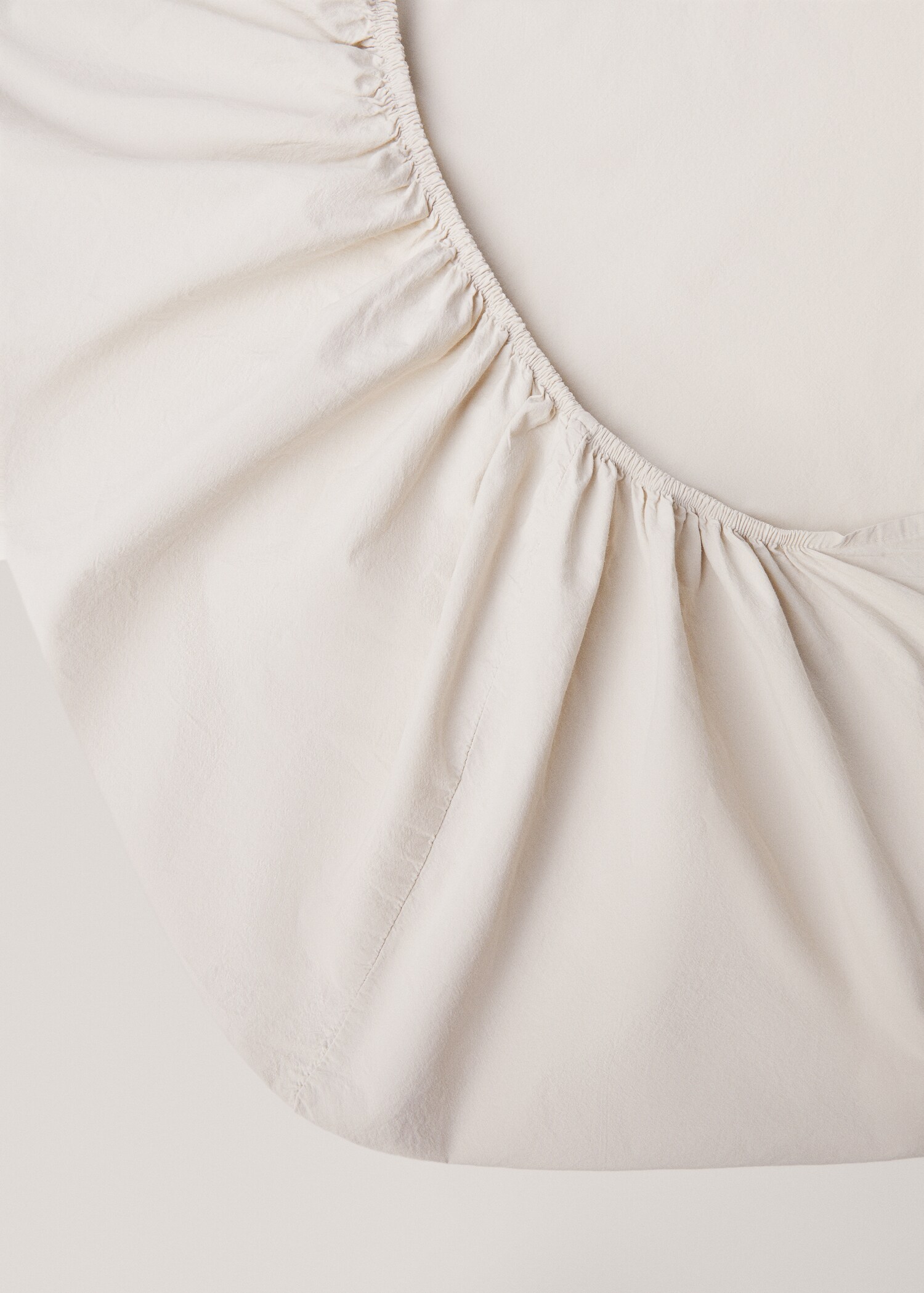 Washed cotton fitted sheet 140x200cm - Details of the article 1