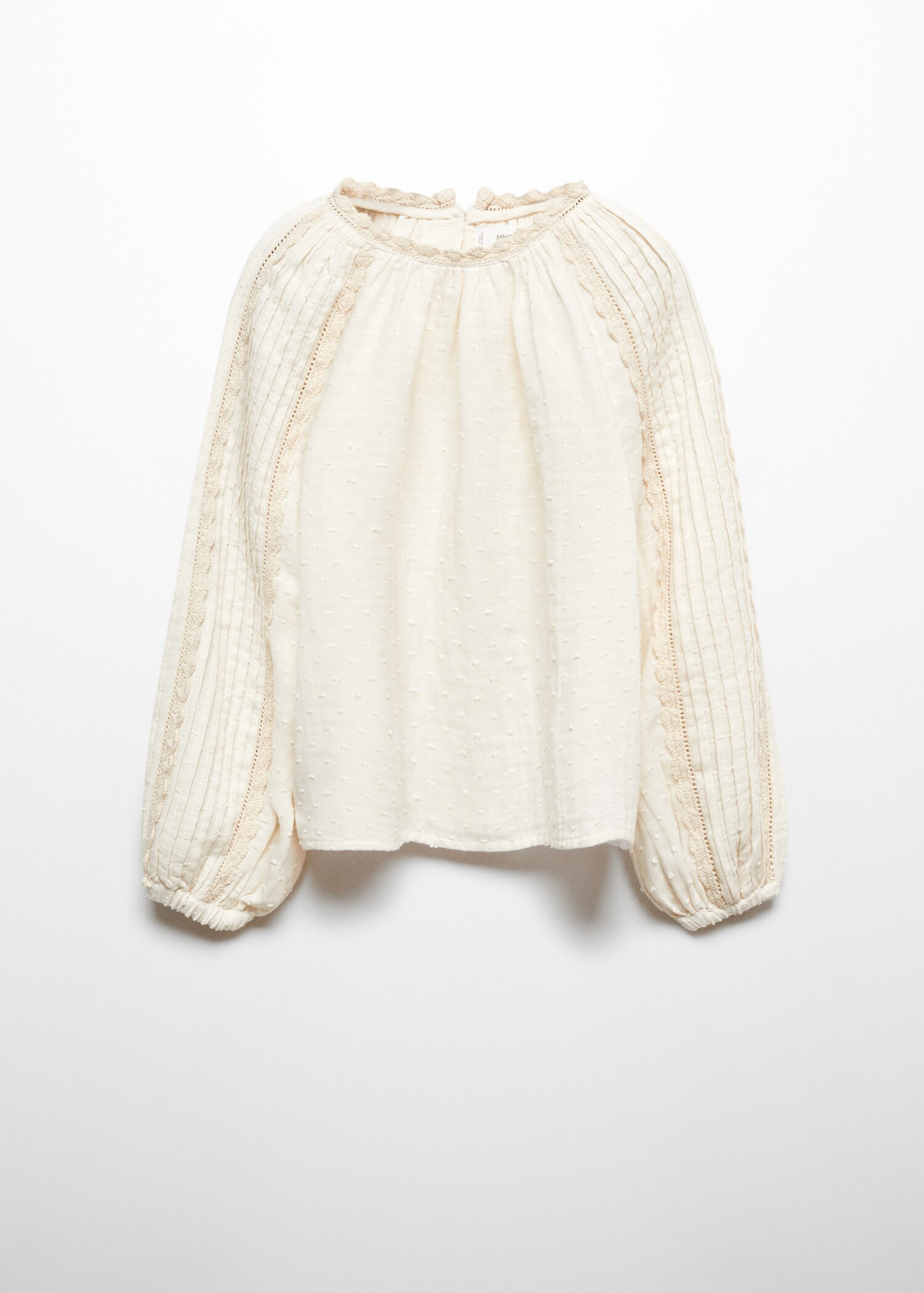 Blouse plumetis brodée - Article sans modèle