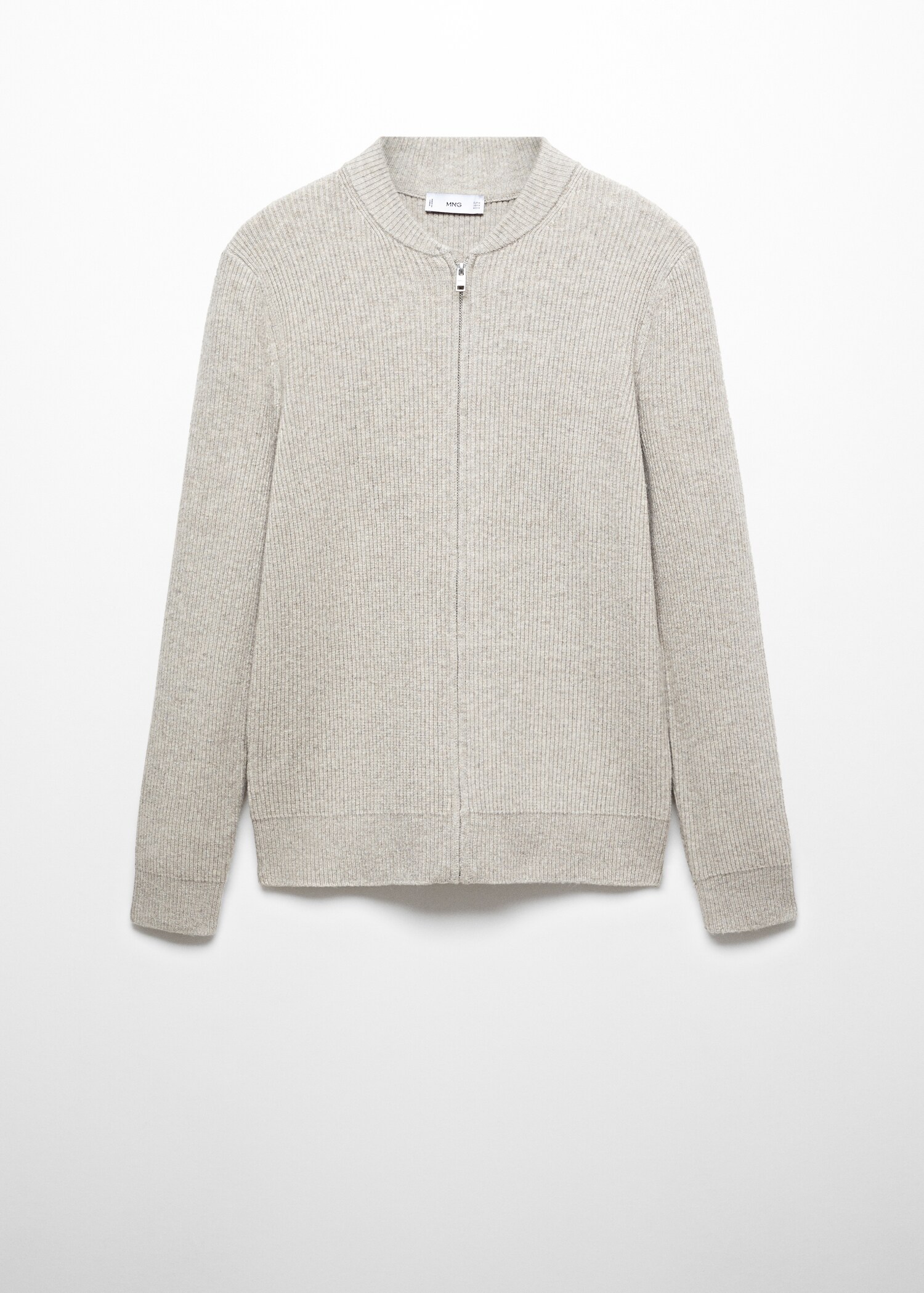 Cardigan canalé mezcla lana - Artículo sin modelo