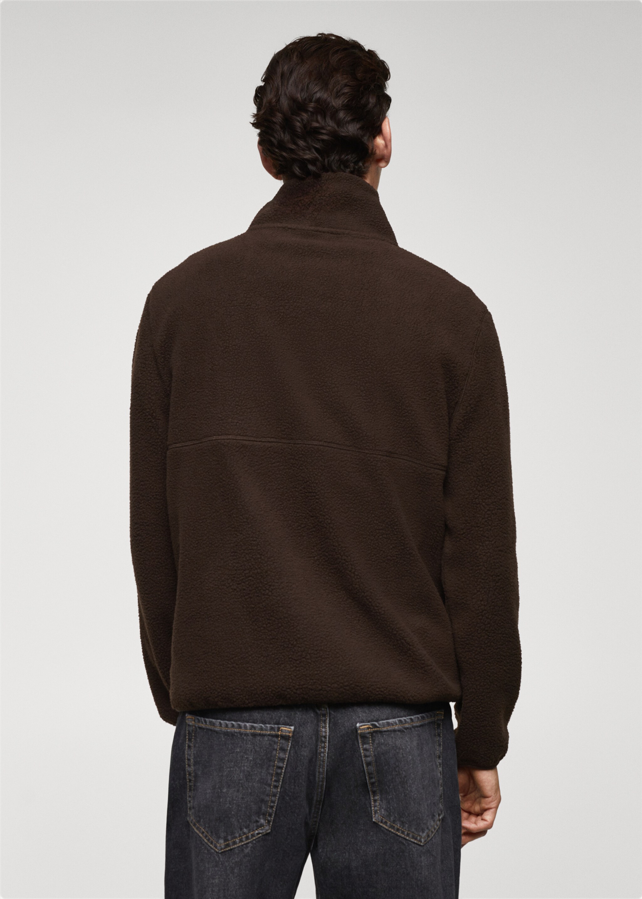 Sudadera polar cuello cremallera - Reverso del artículo