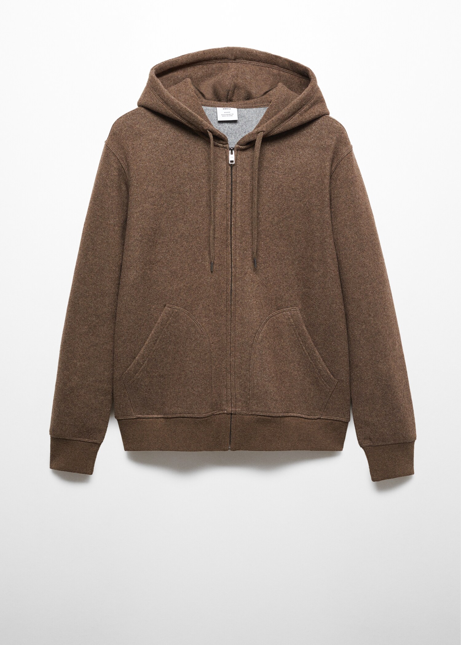Sweat-shirt capuche laine mélangée - Article sans modèle