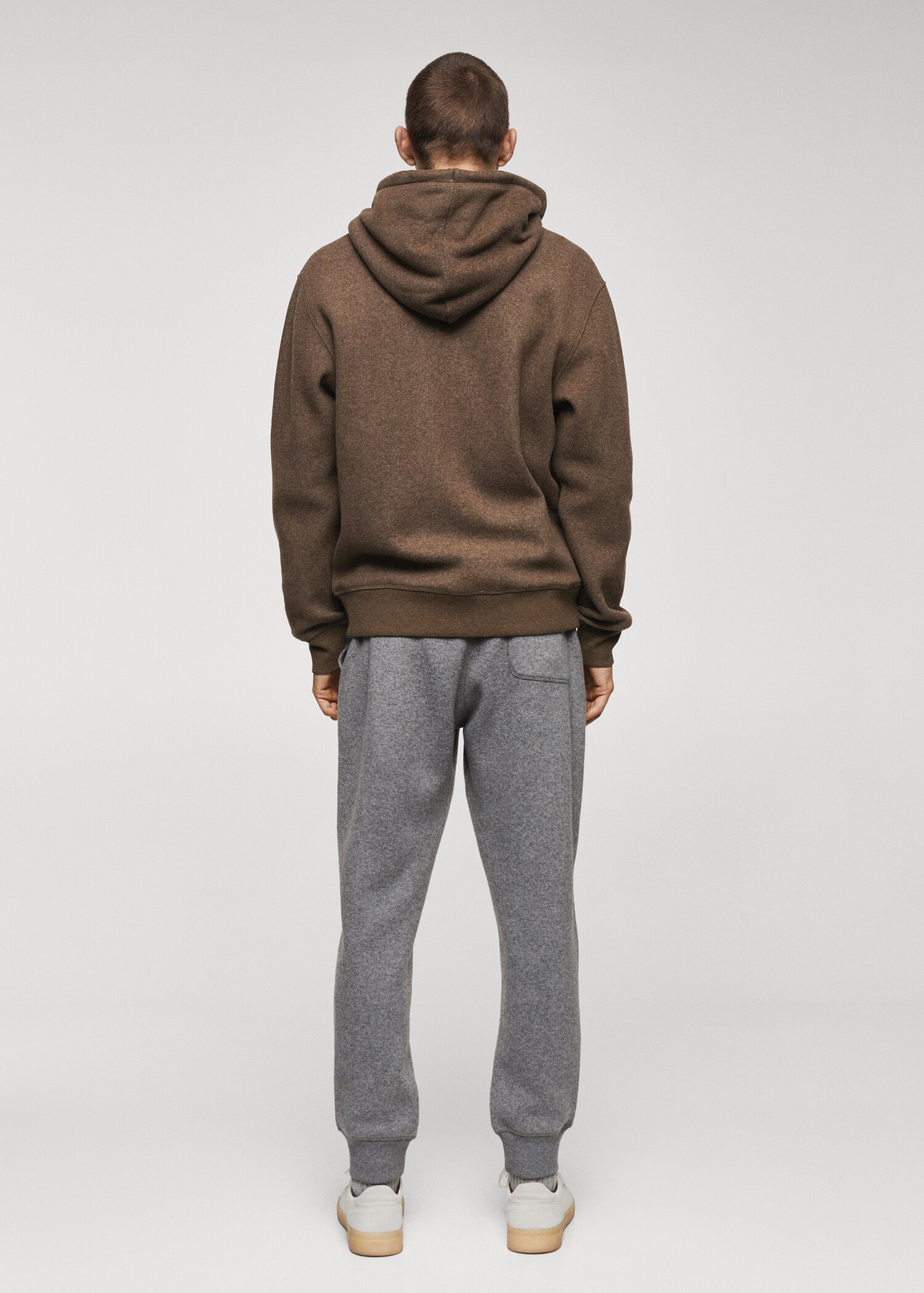 Sweat-shirt capuche laine mélangée - Verso de l’article
