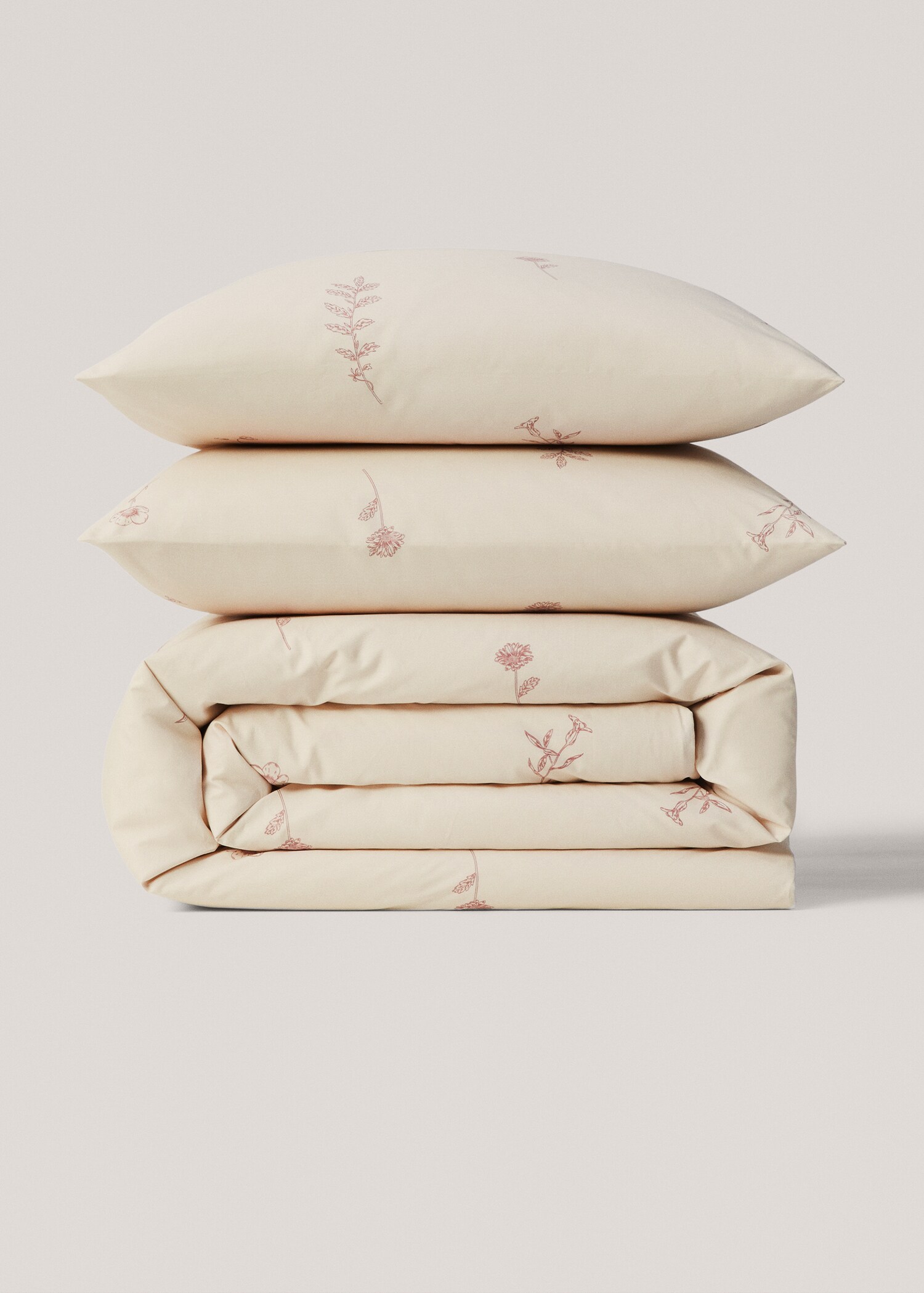 Housse de couette imprimée fleurs Lit 150/160 cm  - Article sans modèle